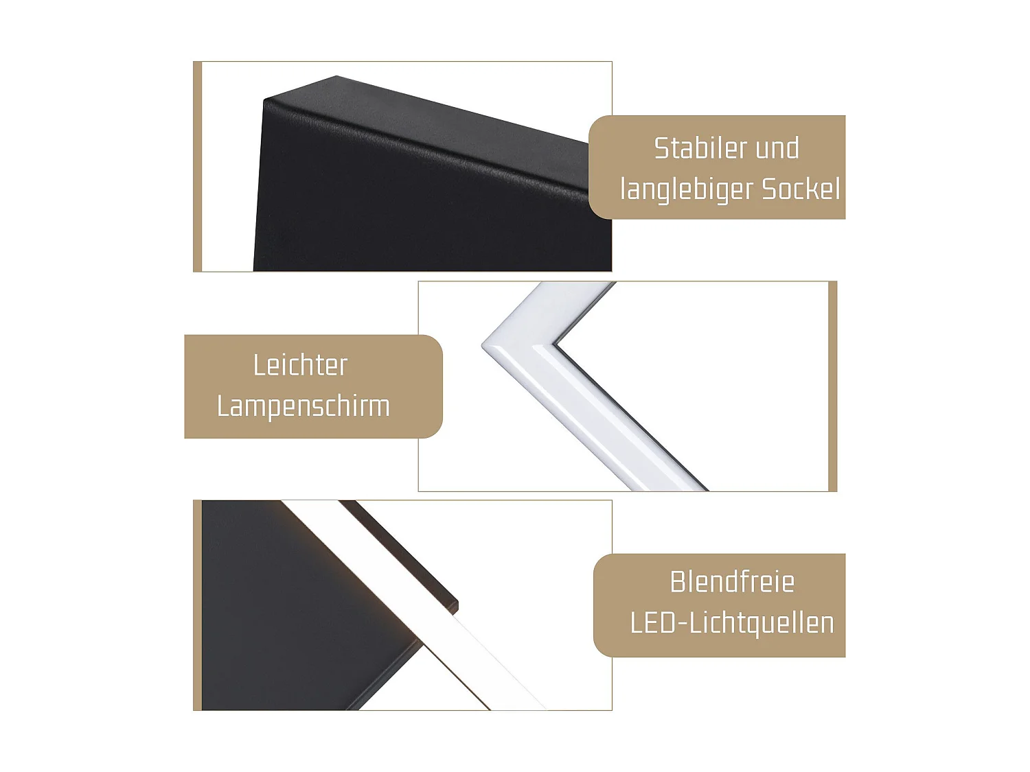 ZMH Plafonnier LED noir moderne pour salon, salle à manger, couloir, 3000 K