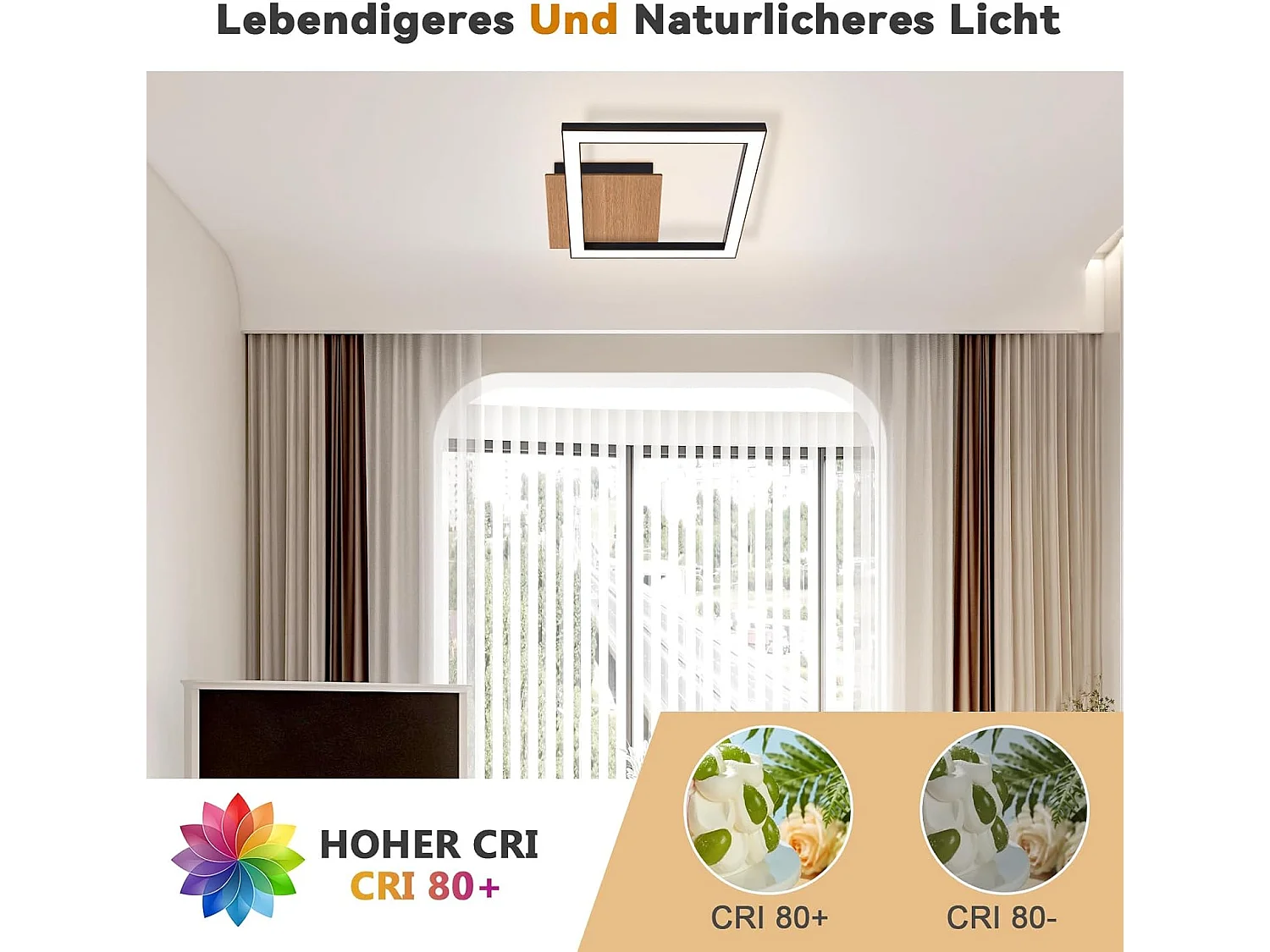ZMH LED Plafonnier salon moderne 12 / 24W cuisine lumière chaude blanc noir rétro couloir