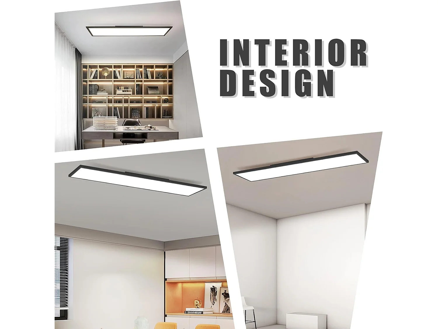 ZMH Plafonnier plat à panneau LED dimmable avec télécommande minuterie 42W 60S
