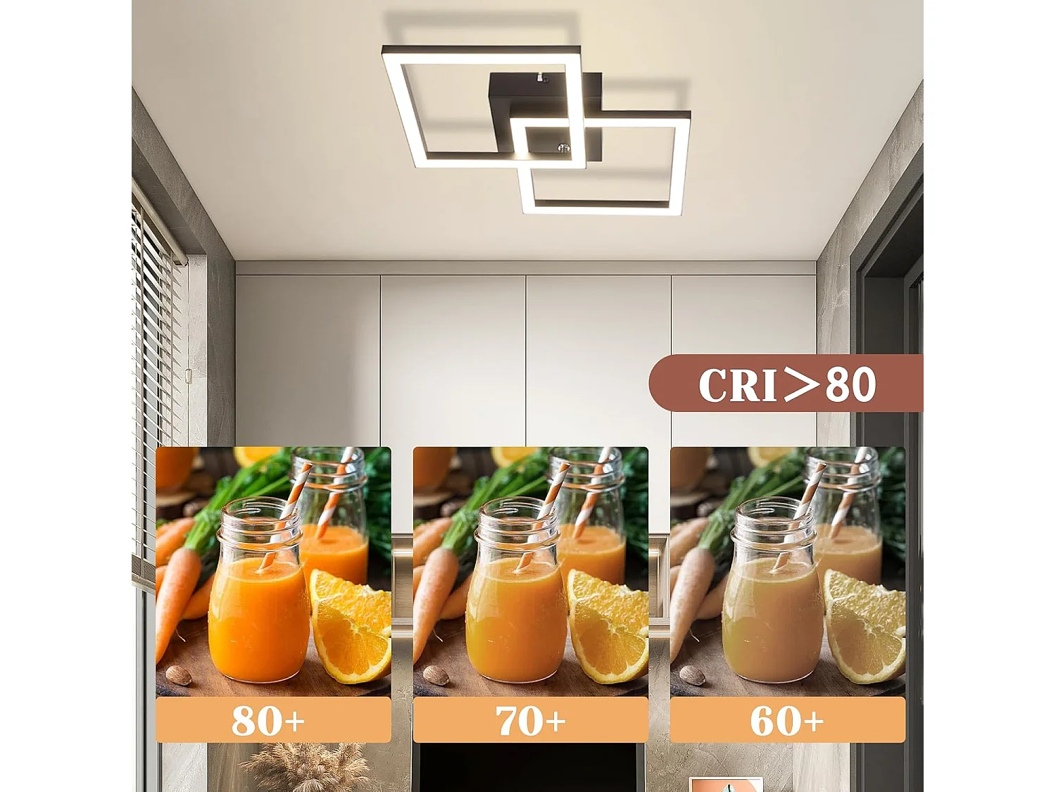 ZMH Plafonnier LED Moderne 24W pour Chambre et Couloir - Design Élégant et Efficace