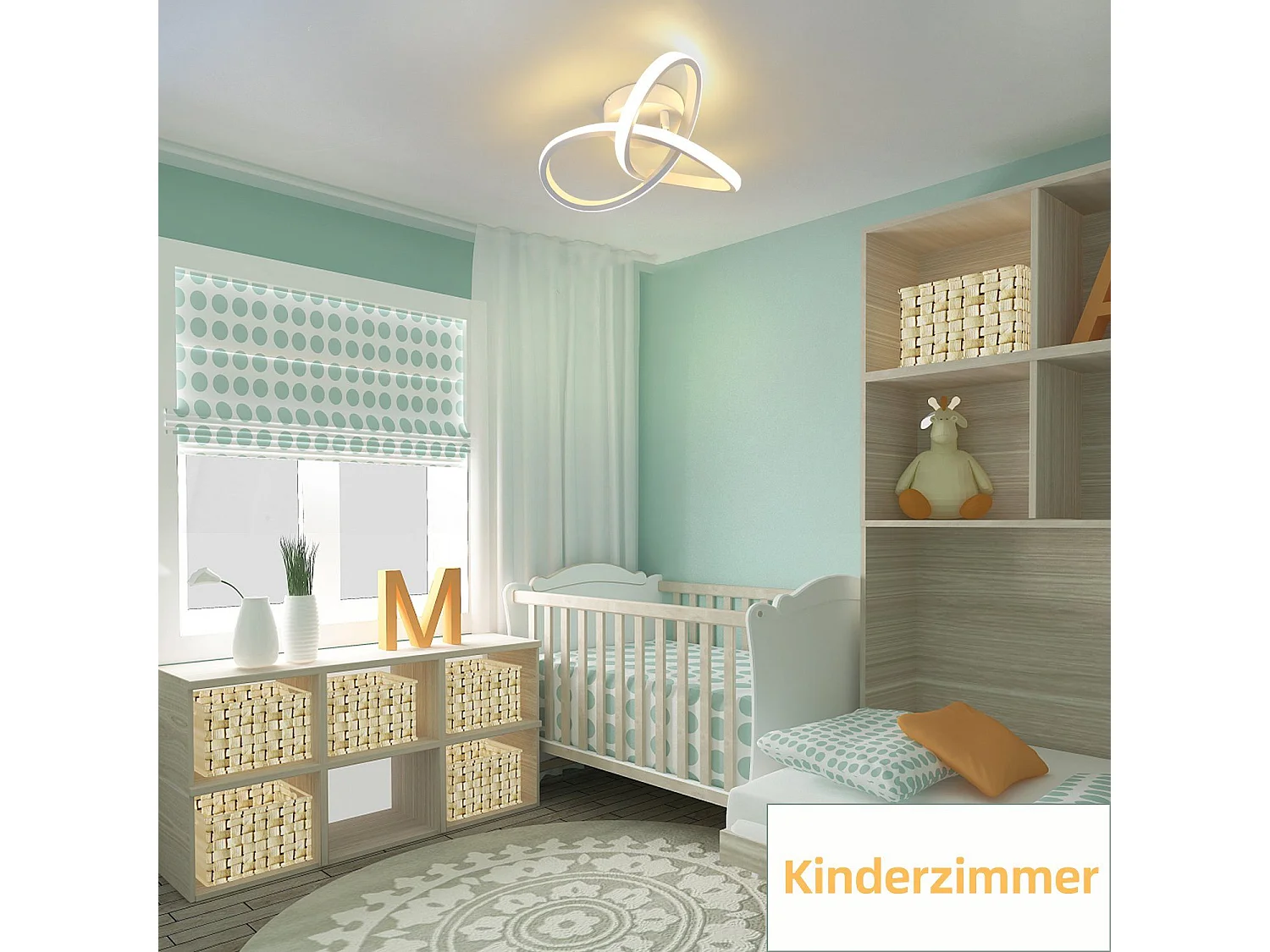 ZMH Plafonnier LED Moderne Design Blanc 25 cm pour Salon ou Chambre