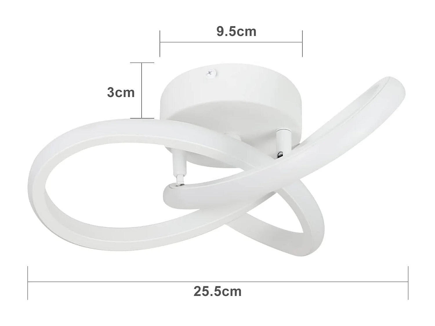 ZMH Plafonnier LED Moderne Design Blanc 25 cm pour Salon ou Chambre