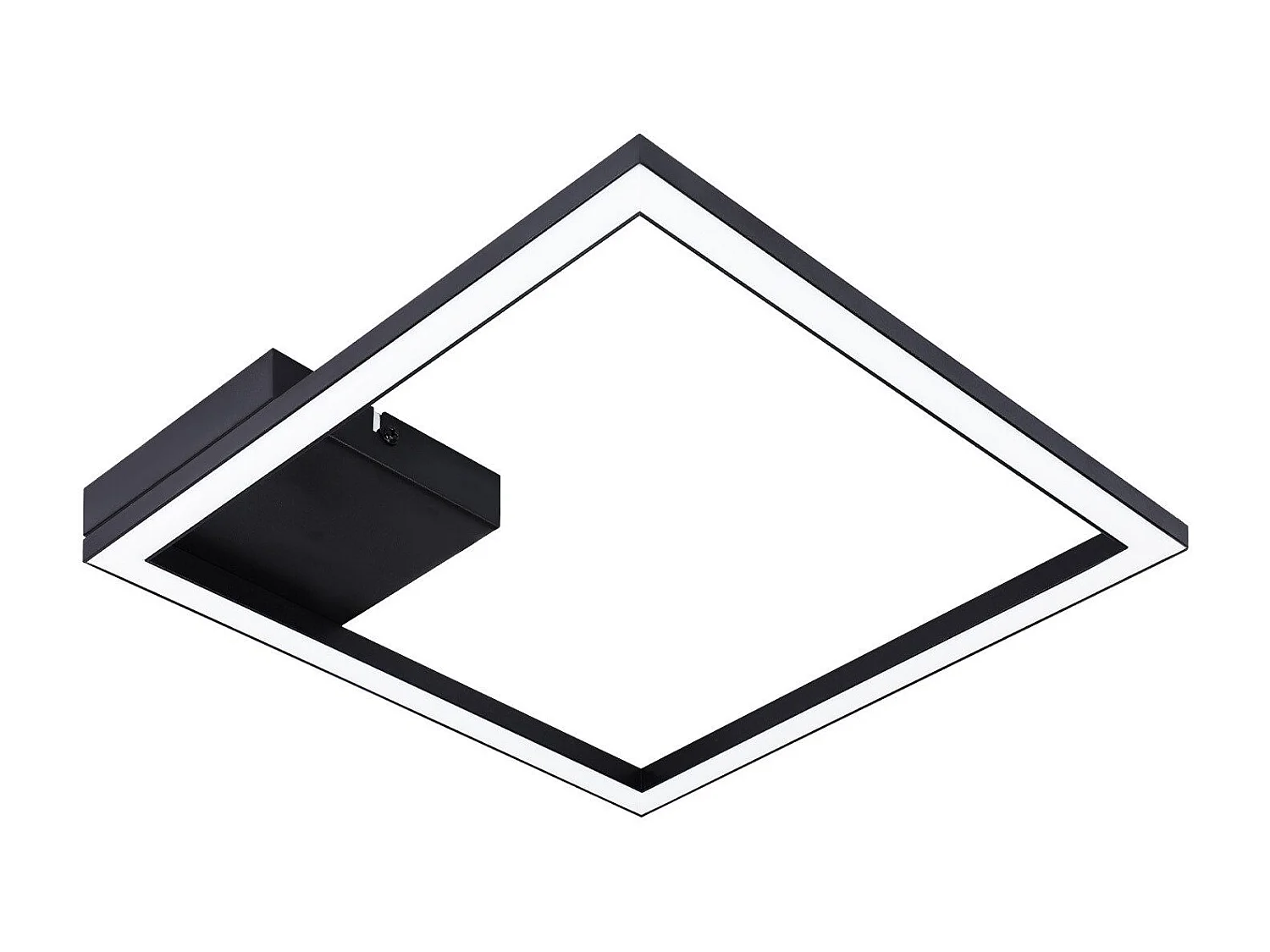 ZMH Plafonnier LED Salon Noir Carré Couloir Moderne 3000 K Cuisine