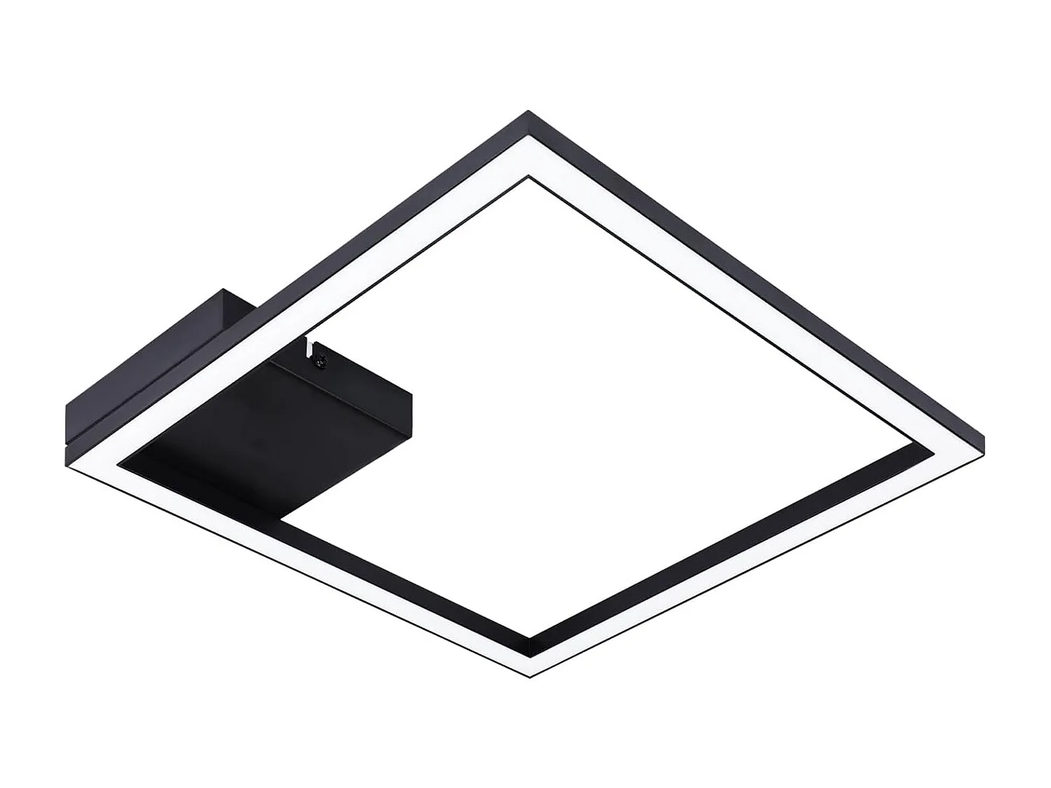 ZMH Plafonnier LED Salon Noir Carré Couloir Moderne 3000 K Cuisine