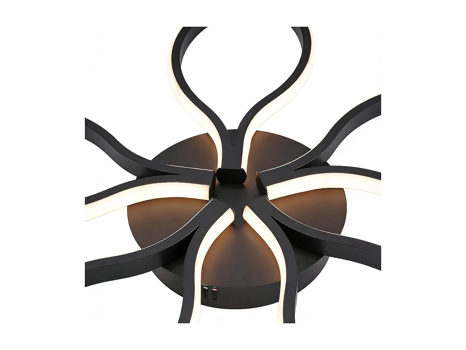 ZMH Plafonnier LED noir 80cm 75W plafonnier salon moderne avec télécommande et intensité pour chambre à coucher