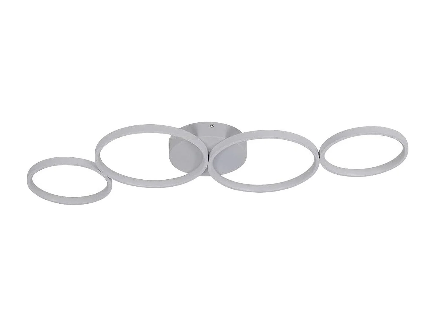 ZMH Plafonnier LED Lampe Chandelier de salon Moderne 4 anneaux de flammes Optique avec télécommande