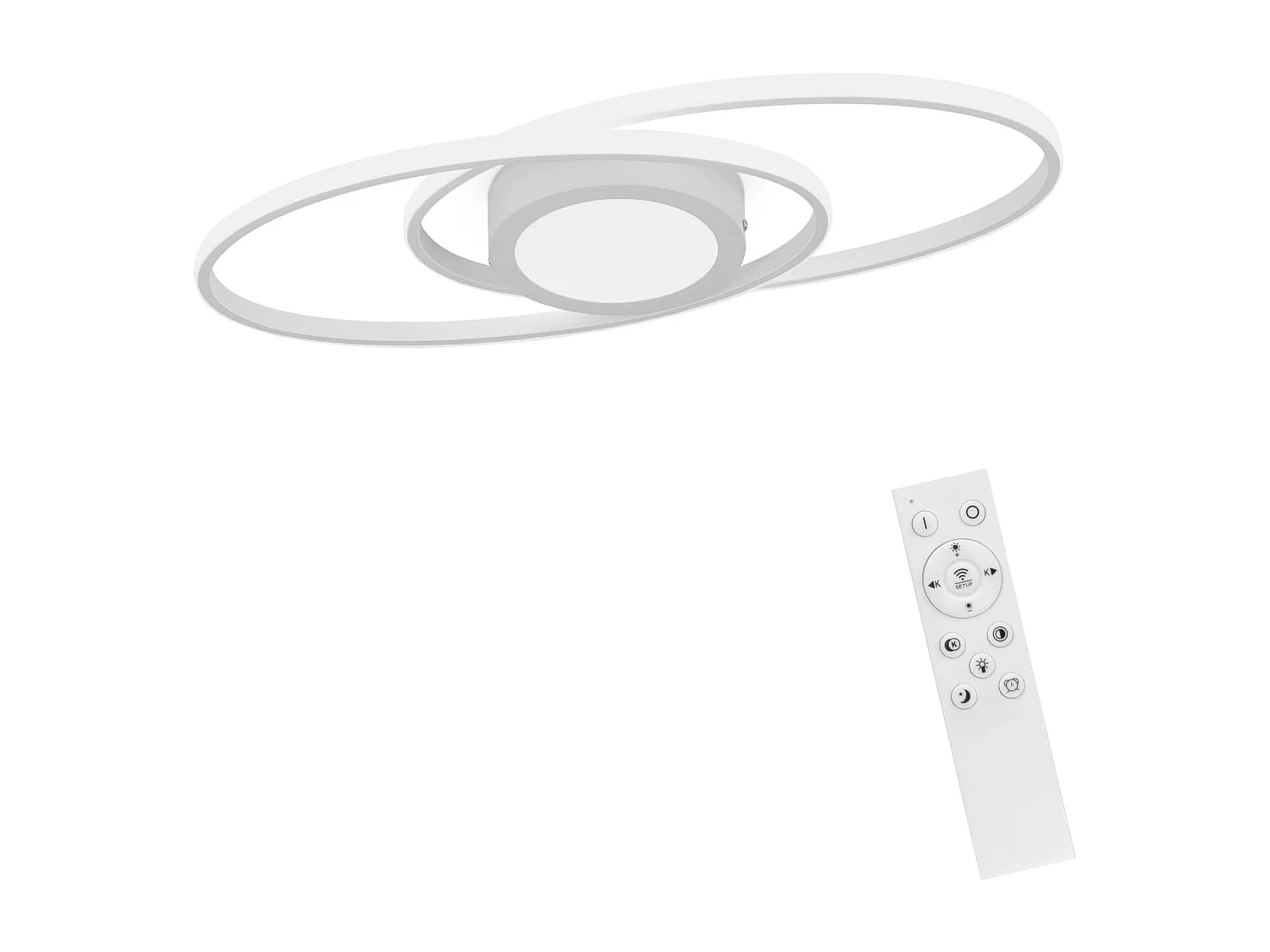 ZMH Plafonnier LED  moderne à intensité variable 48 W avec télécommande pour couloir