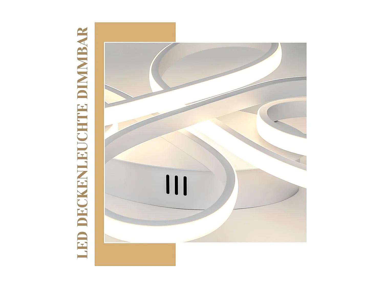 ZMH Plafonnier LED Salon Lumière Dimmable Grand Salon 100cm 90W Moderne