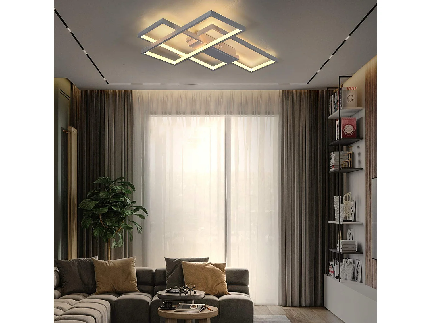 ZMH Plafonnier à LED Plafonnier à LED Applique géométrique moderne multifonctions
