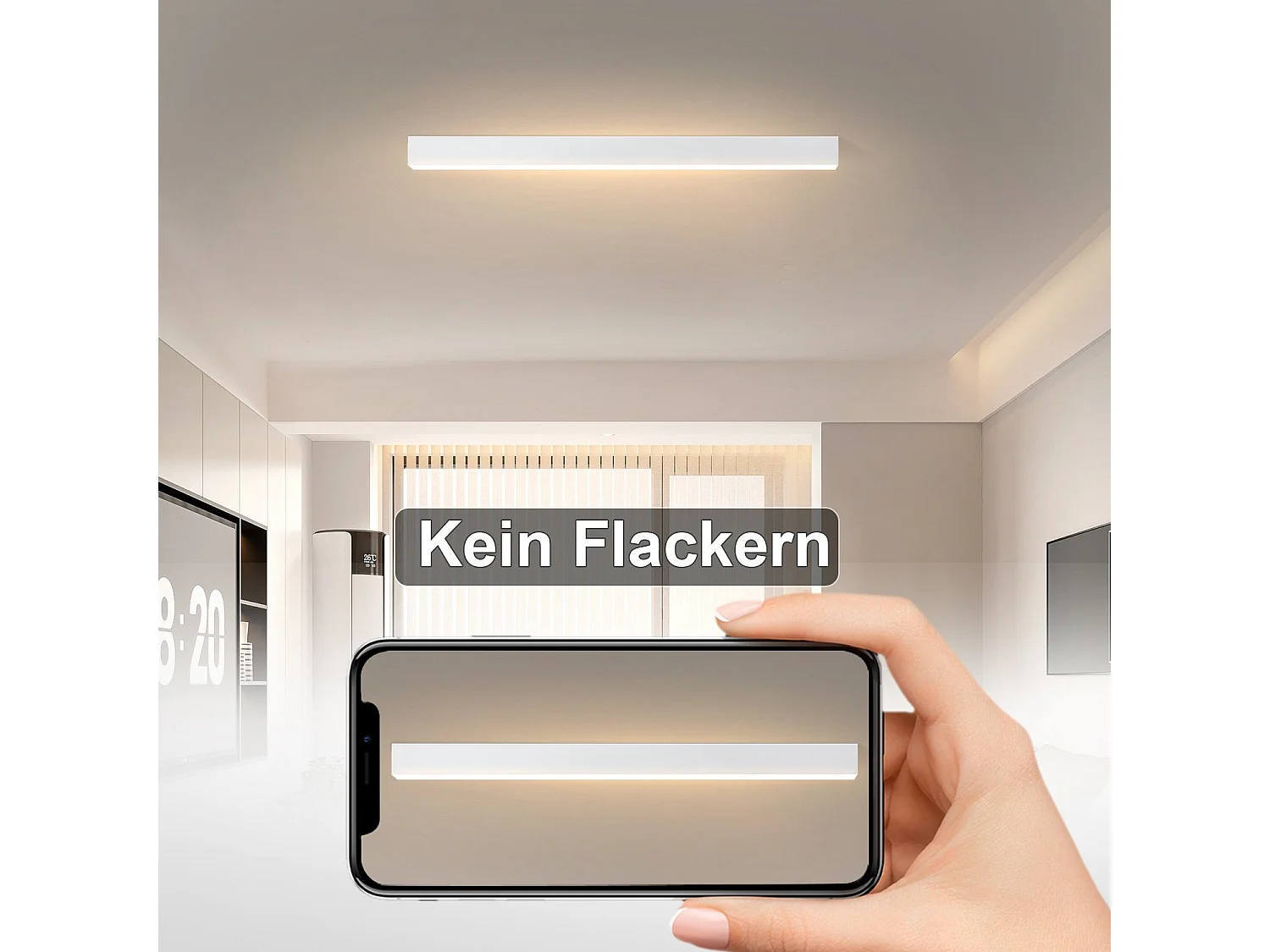 ZMH Plafonnier lumineuse de bureau moderne à intensité variable avec télécommande