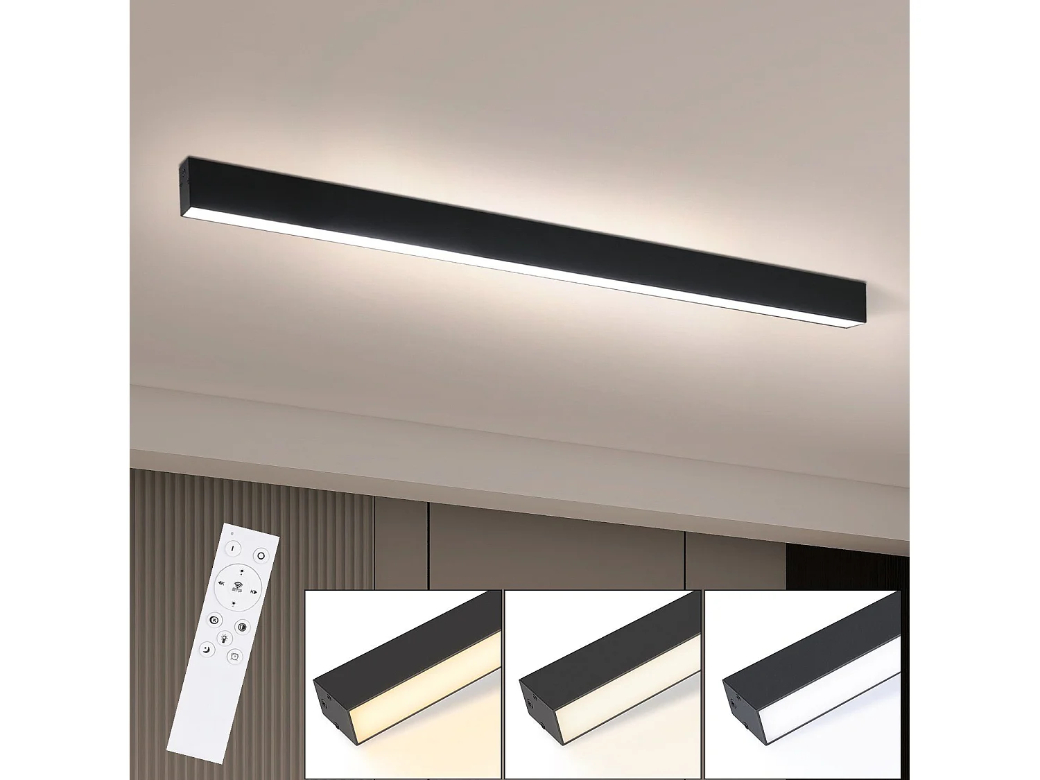 ZMH Plafonniers de salon modernes à intensité variable, lampe de bureau avec télécommande