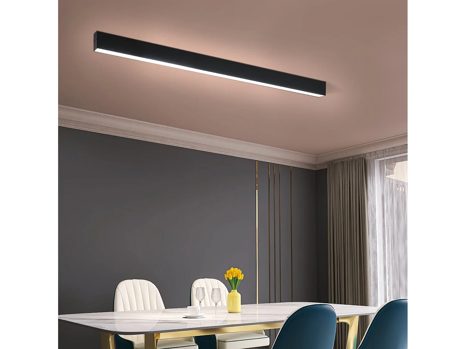 ZMH Plafonniers de salon modernes à intensité variable, lampe de bureau avec télécommande