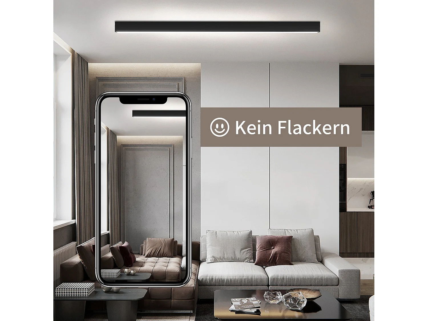ZMH Plafonniers de salon modernes à intensité variable, lampe de bureau avec télécommande