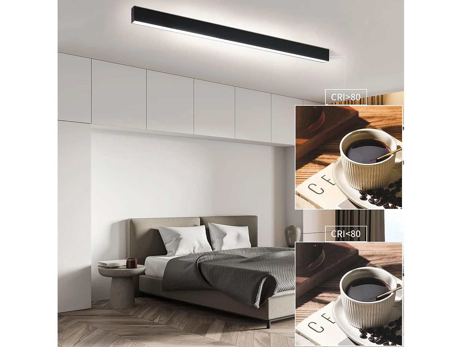 ZMH Plafonniers de salon modernes à intensité variable, lampe de bureau avec télécommande