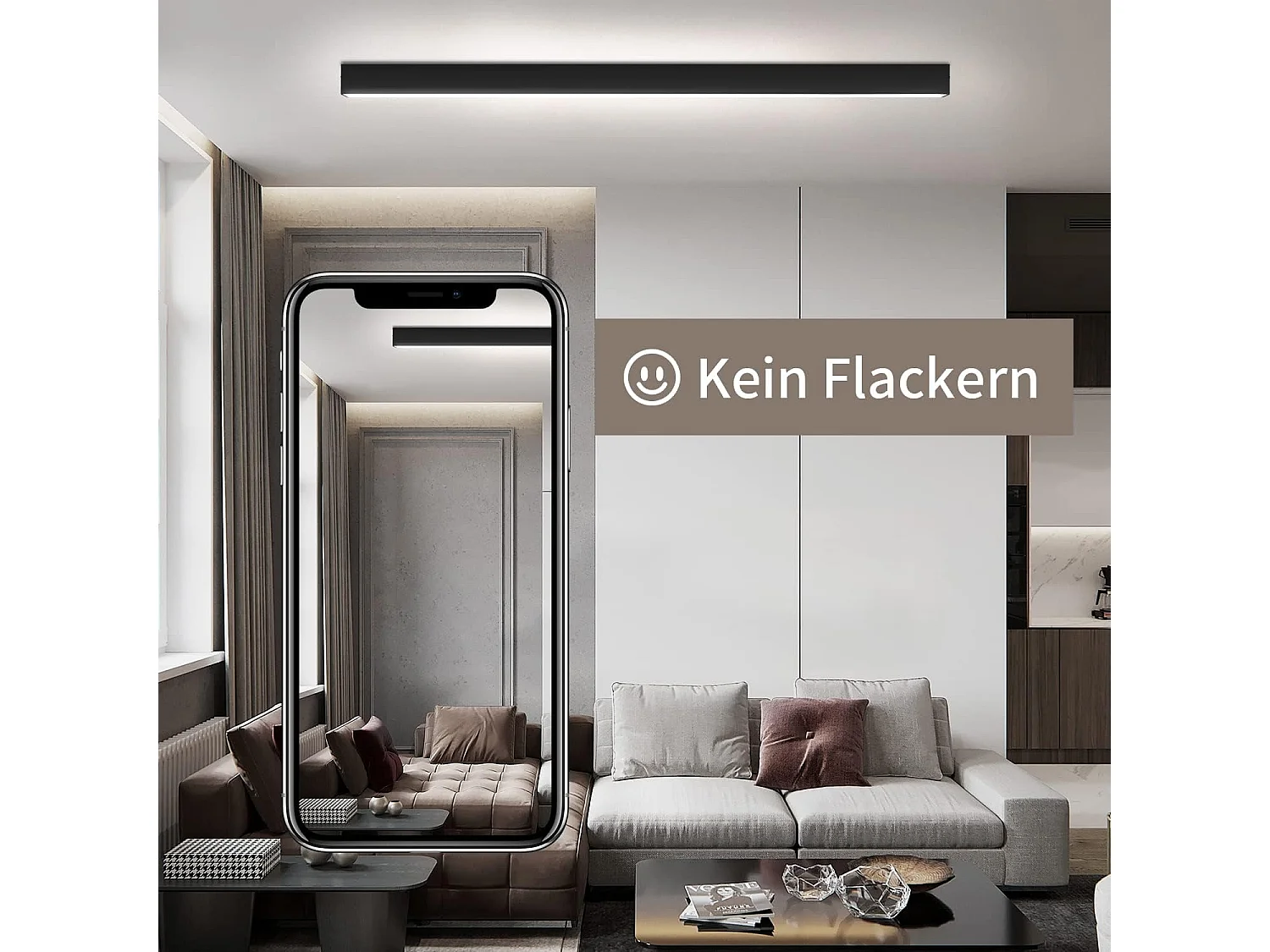 ZMH Plafonniers de salon modernes à intensité variable, lampe de bureau avec télécommande