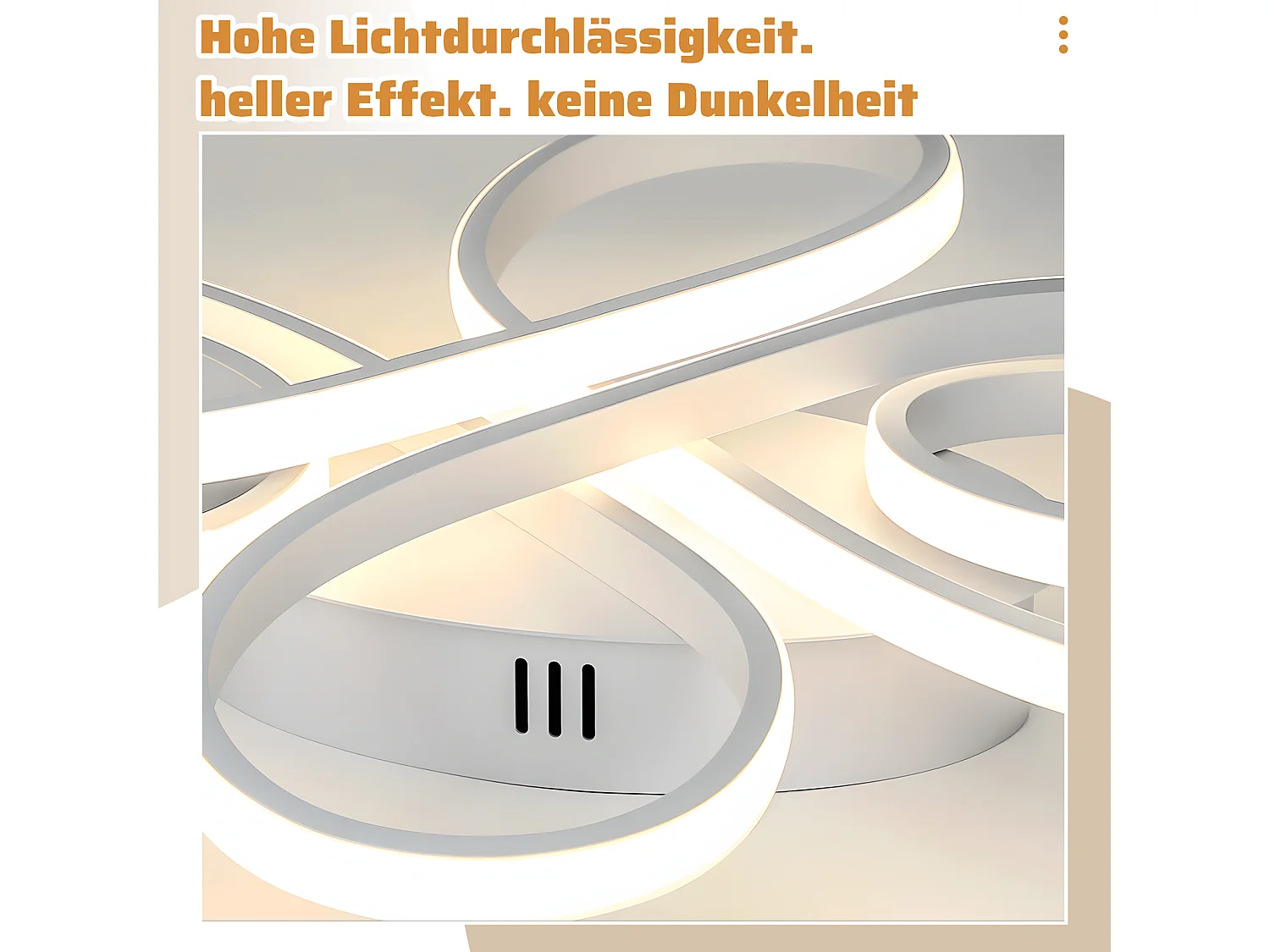 ZMH Plafonnier LED design moderne Ø40cm Blanc 30W Lumière chaude (3000K)
