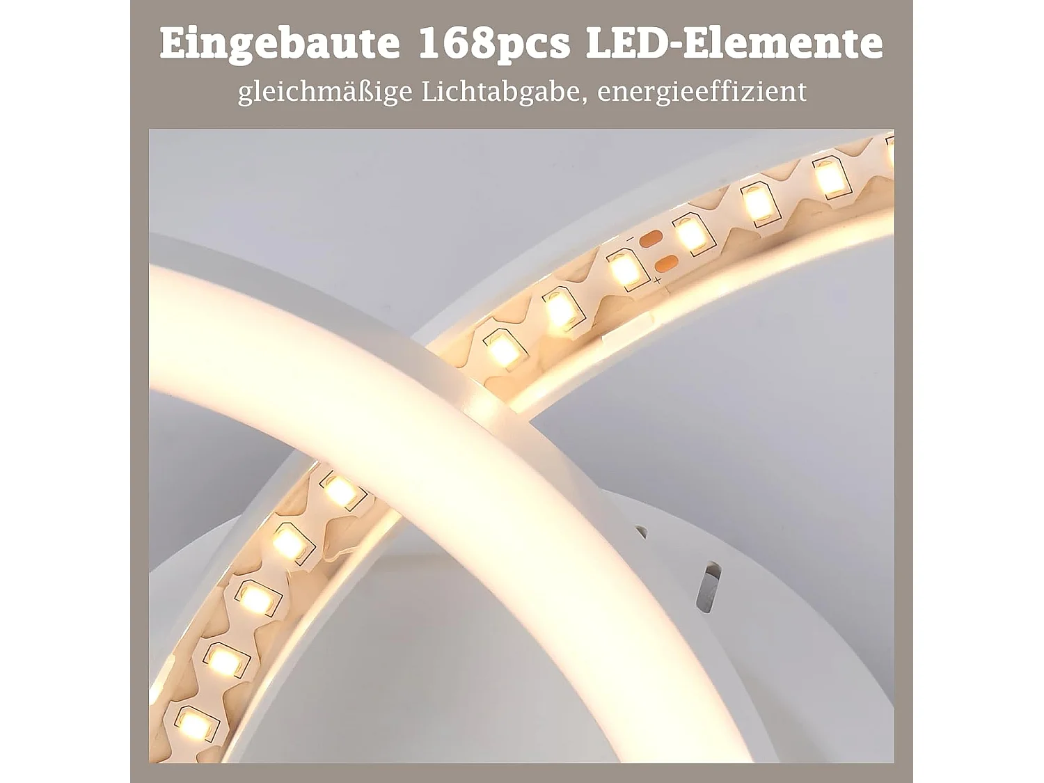 ZMH Plafonnier LED 23W blanc 3000K blanc chaud design moderne à 2 anneaux pour salon ou chambre ou couloir