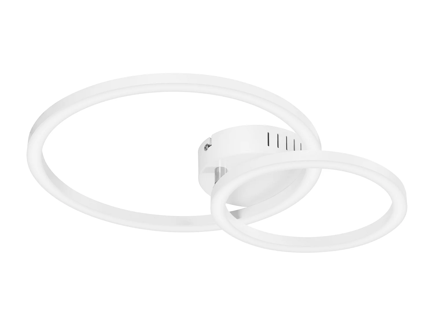 ZMH Plafonnier LED 23W blanc 3000K blanc chaud design moderne à 2 anneaux pour salon ou chambre ou couloir