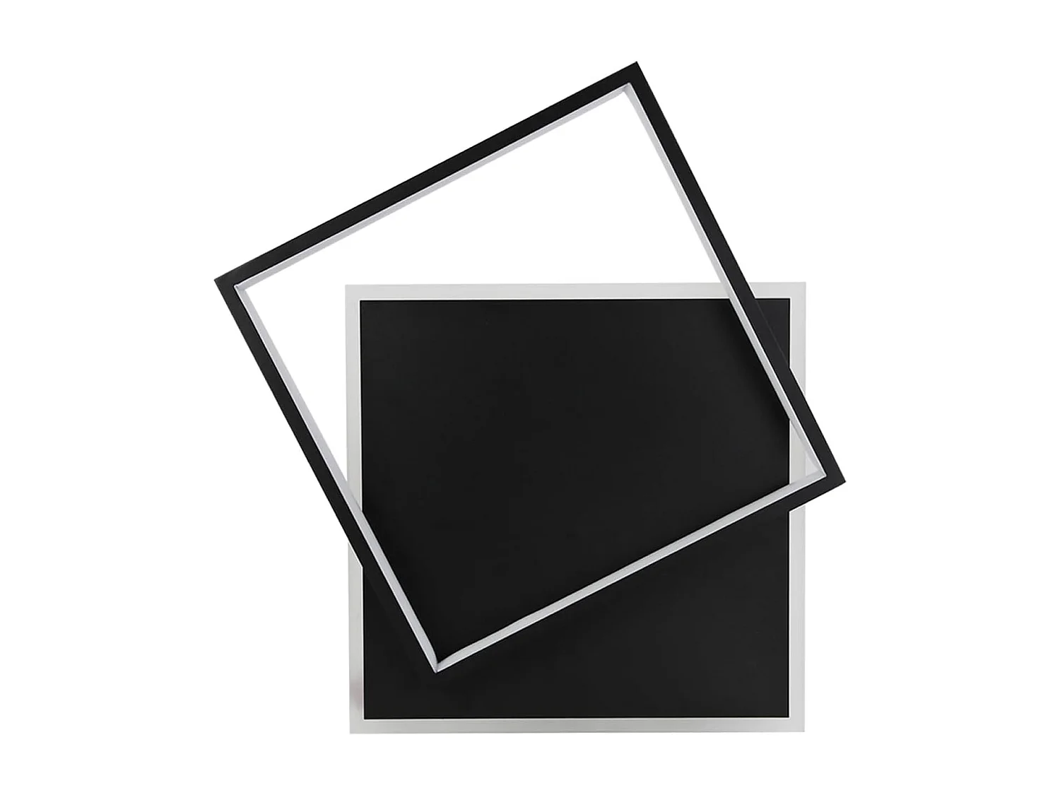 ZMH Plafonnier LED Moderne 44W Noir Dimmable avec Télécommande Pour Salon Bureau Cuisine