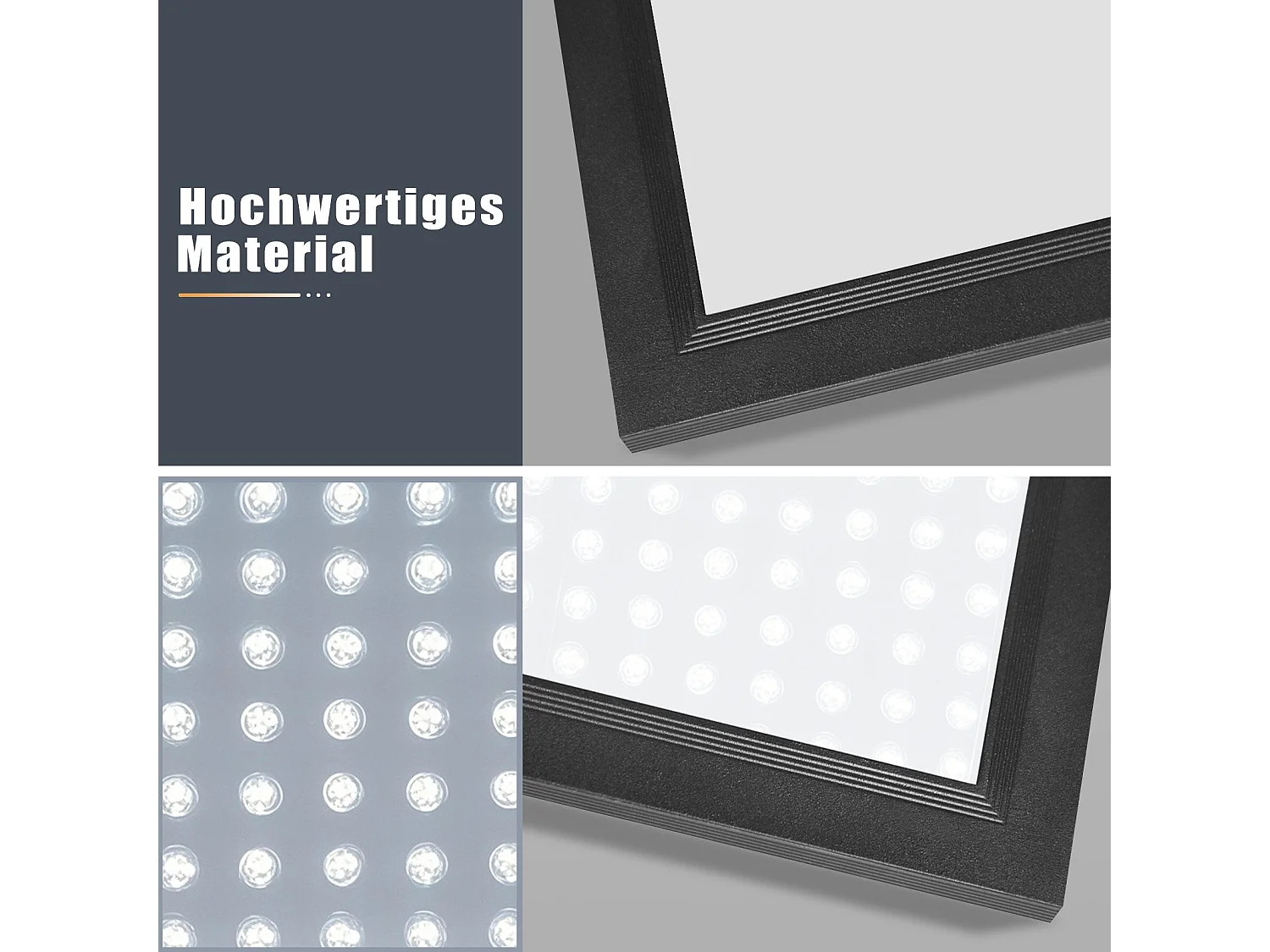 ZMH Plafonnier LED Dimmable Noir avec Télécommande pour Salon et Bureau