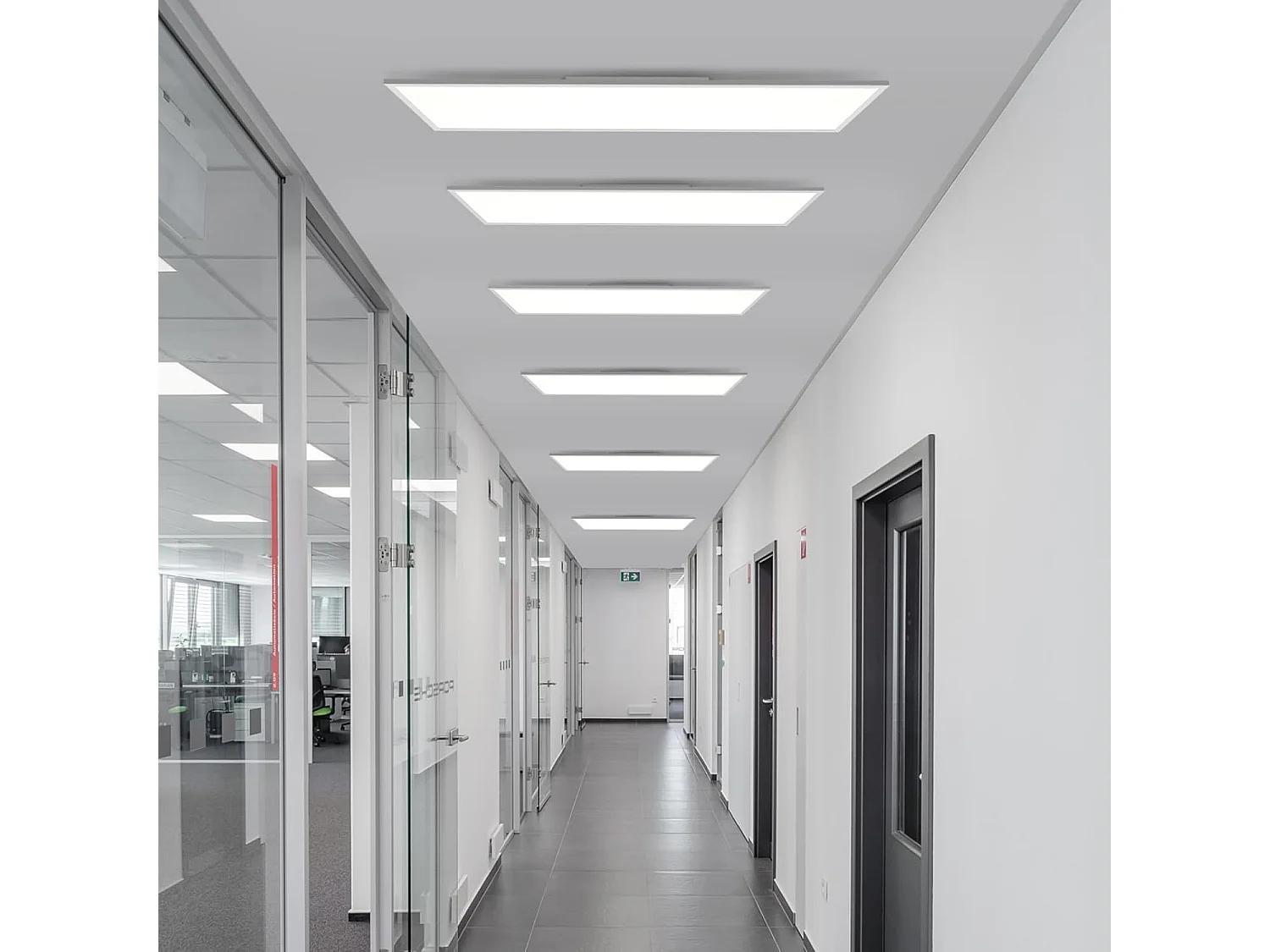 ZMH Panneau LED Plat Dimmable Blanc 24W avec Télécommande 100x25 cm Pour Bureau Atelier Cuisine Garage Couloir