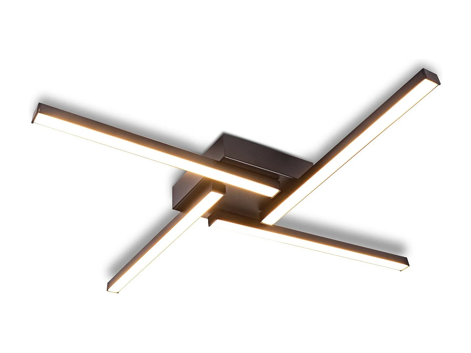 ZMH LED Plafonnier salon noir 24W moderne 3000k Plafonnier cuisine salle à manger