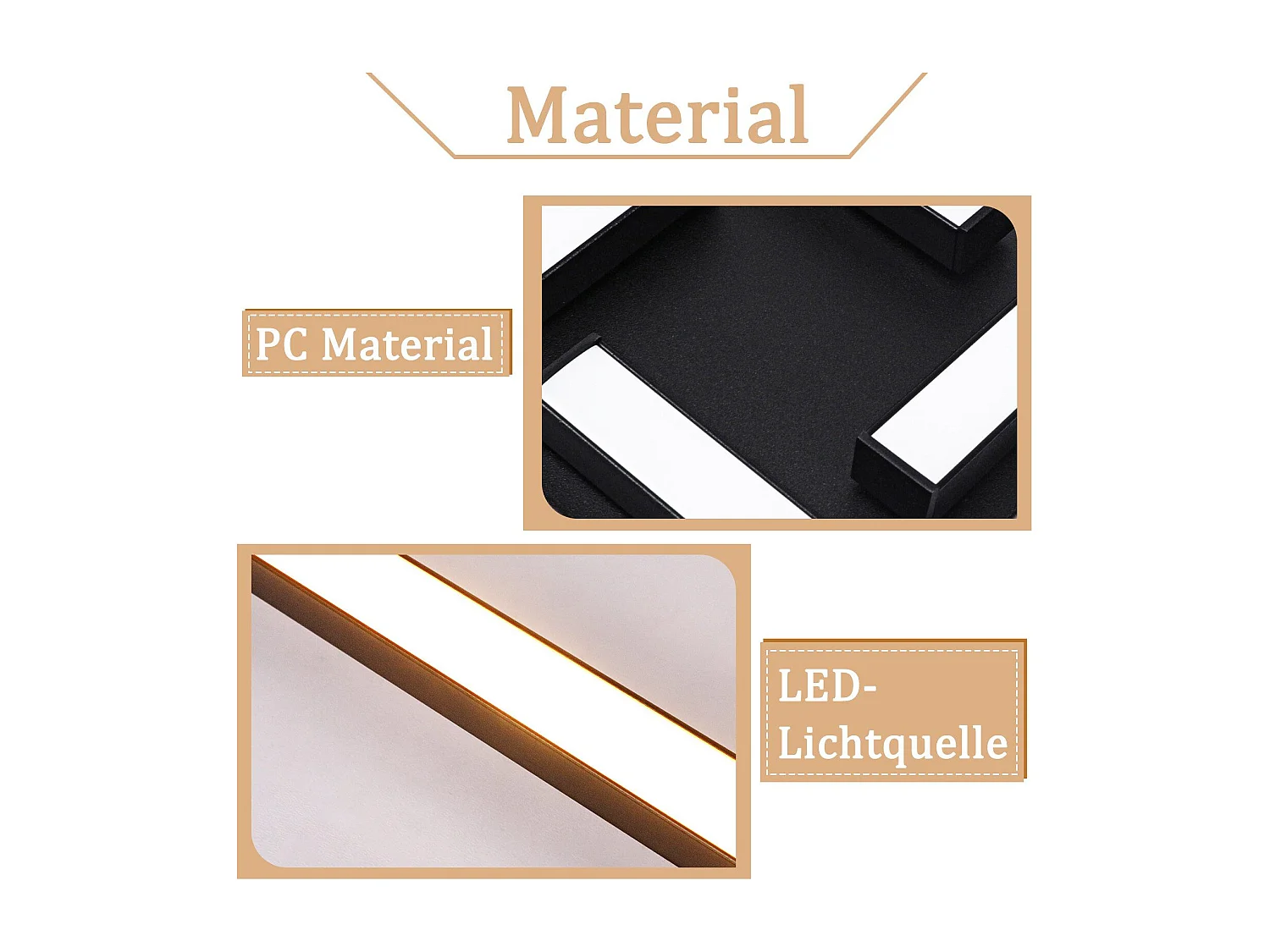 ZMH LED Plafonnier salon noir 24W moderne 3000k Plafonnier cuisine salle à manger