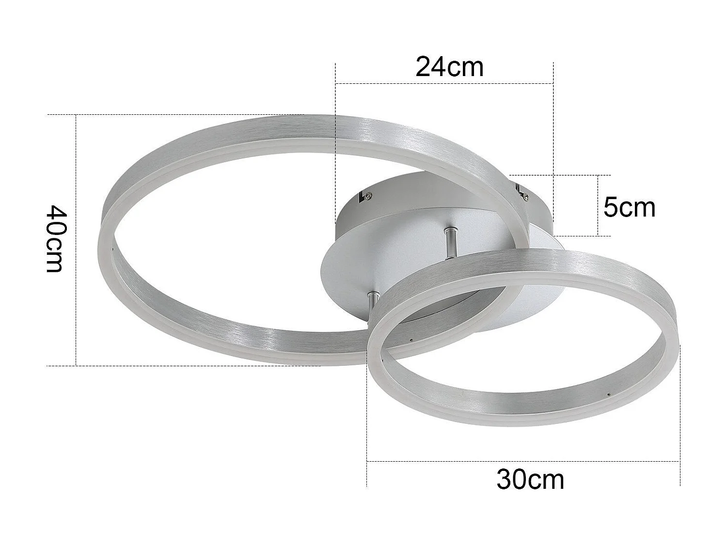 ZMH Plafonnier LED design moderne - Ø59 cm - Dimmable - Télécommande - Doré - 46W