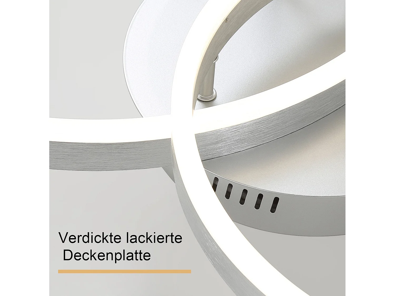 ZMH Plafonnier LED design moderne - Ø59 cm - Dimmable - Télécommande - Doré - 46W