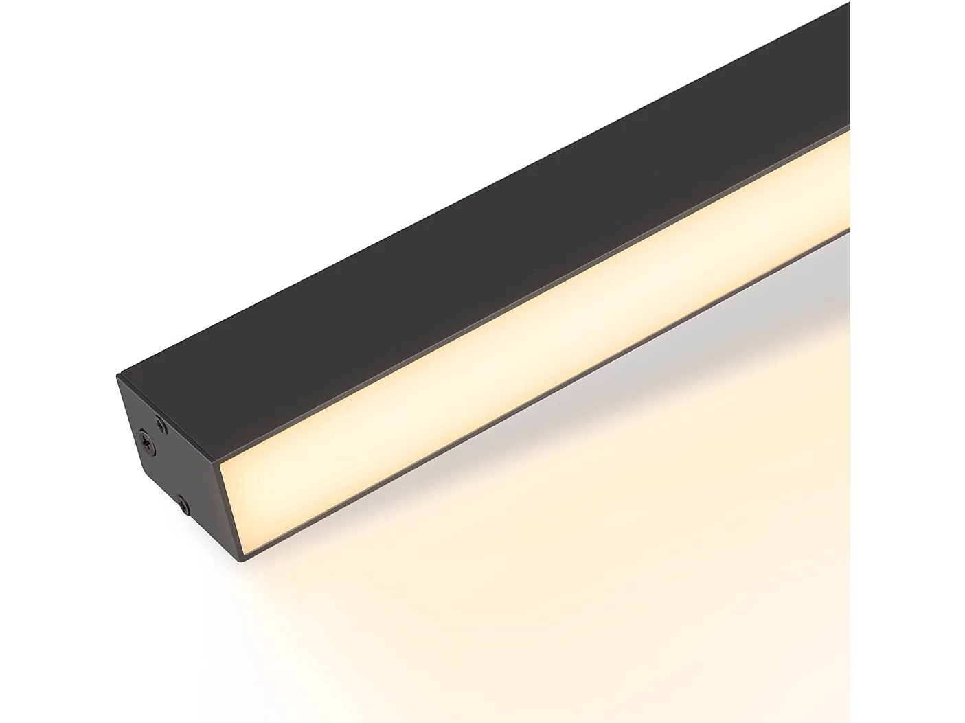 ZMH Plafonnier LED Salon - Lampe 25W Noir Cuisine Long 80cm Panneau de Lampe Intensité Variable avec Télécommande Moderne pour Chambre Couloir
