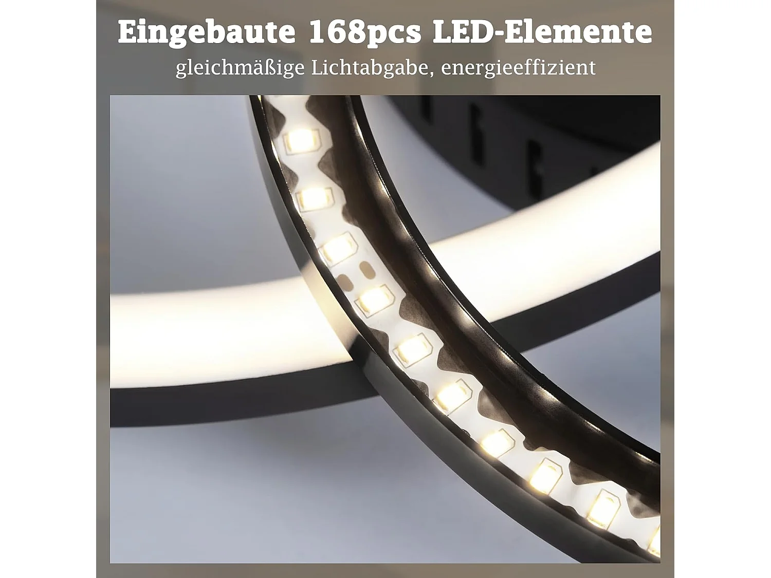ZMH Plafonnier LED 23W Noir Double Anneau 4000K Design Moderne 40cm Pour Cuisine Chambre Couloir Bureau