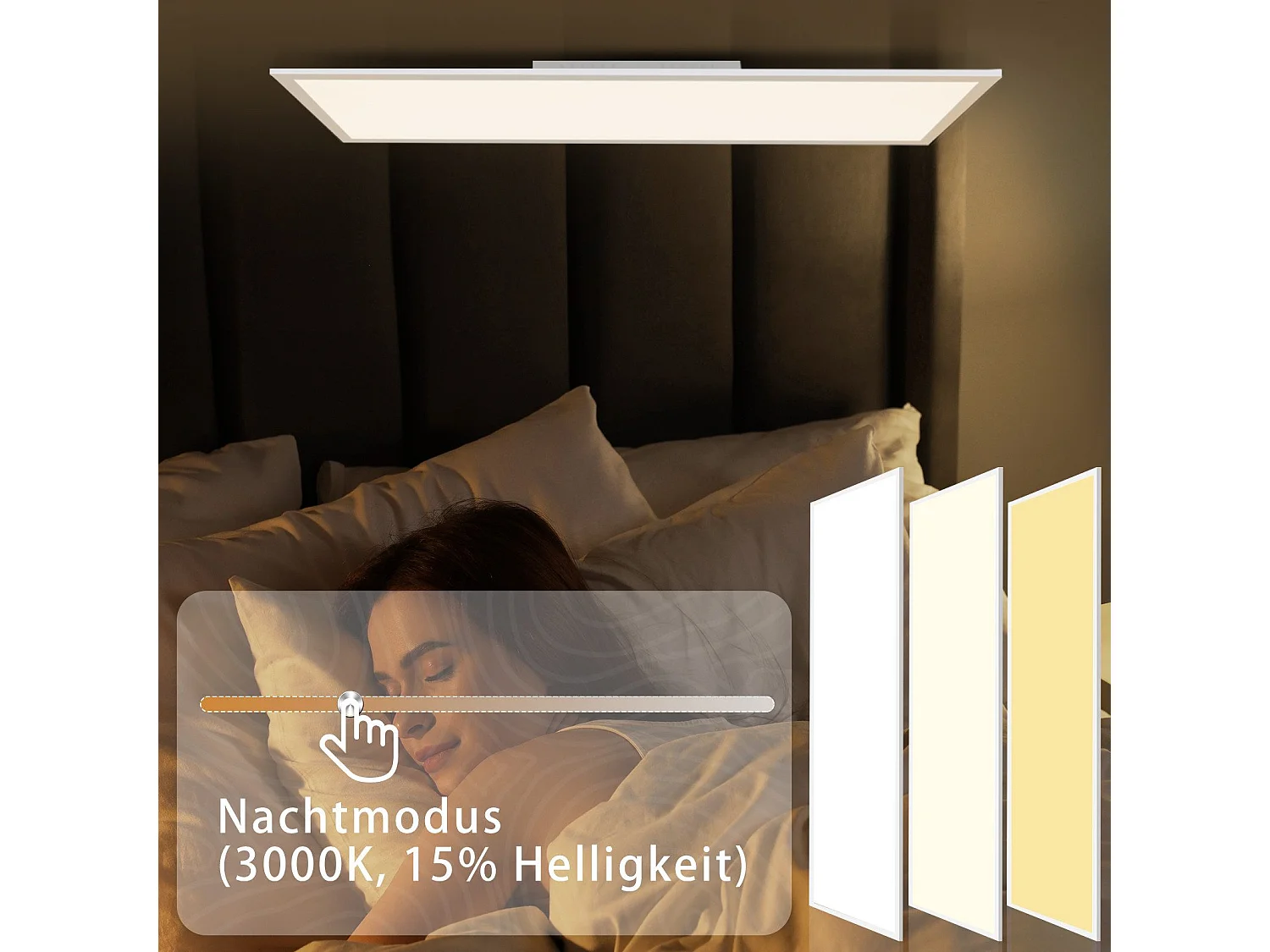 ZMH Plafonnier LED Dimmable Blanc avec Télécommande pour Salon et Bureau