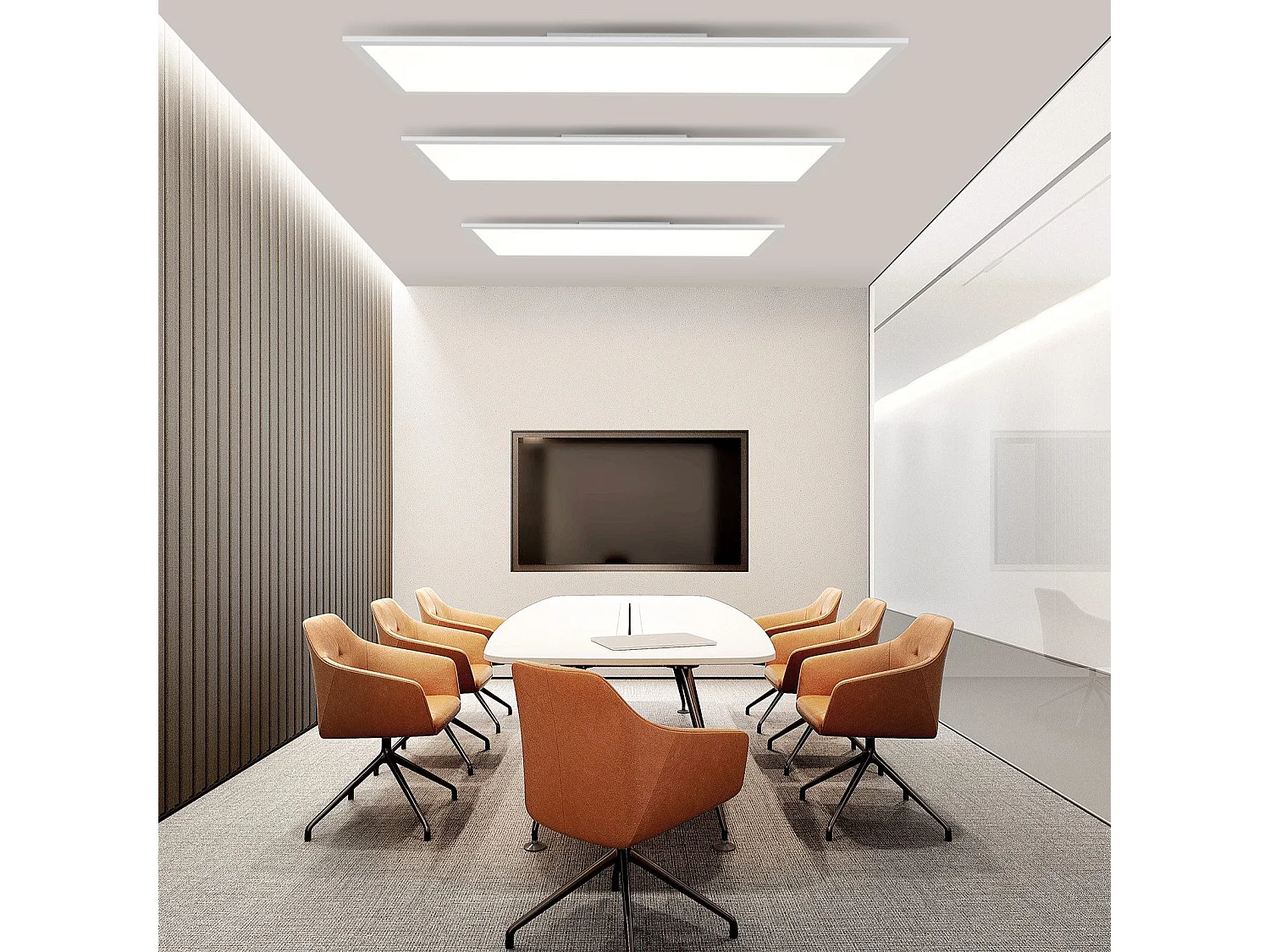 ZMH Plafonnier LED Dimmable Blanc avec Télécommande pour Salon et Bureau