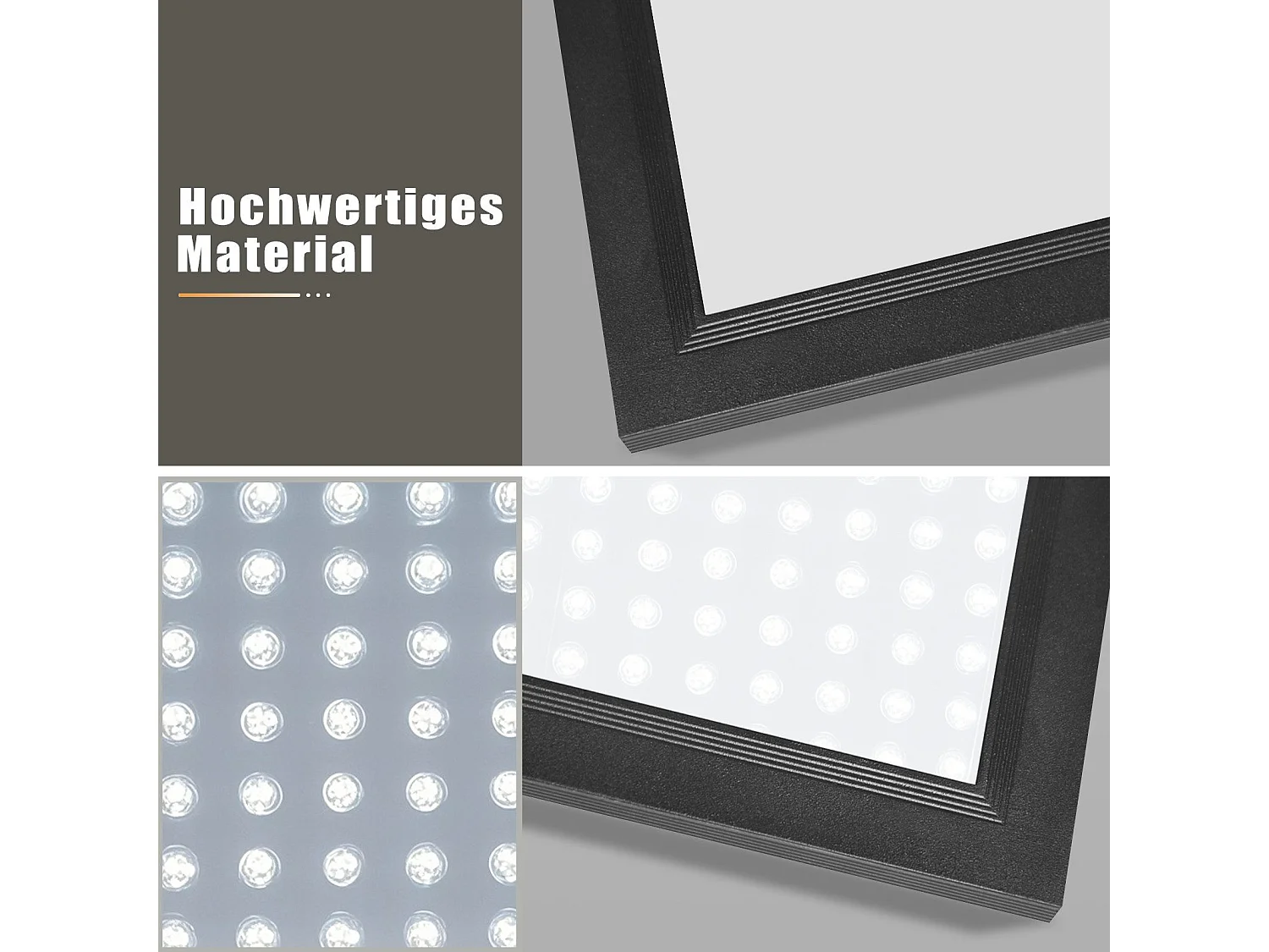 ZMH Plafonnier LED Dimmable Noir avec Télécommande pour Salon et Bureau