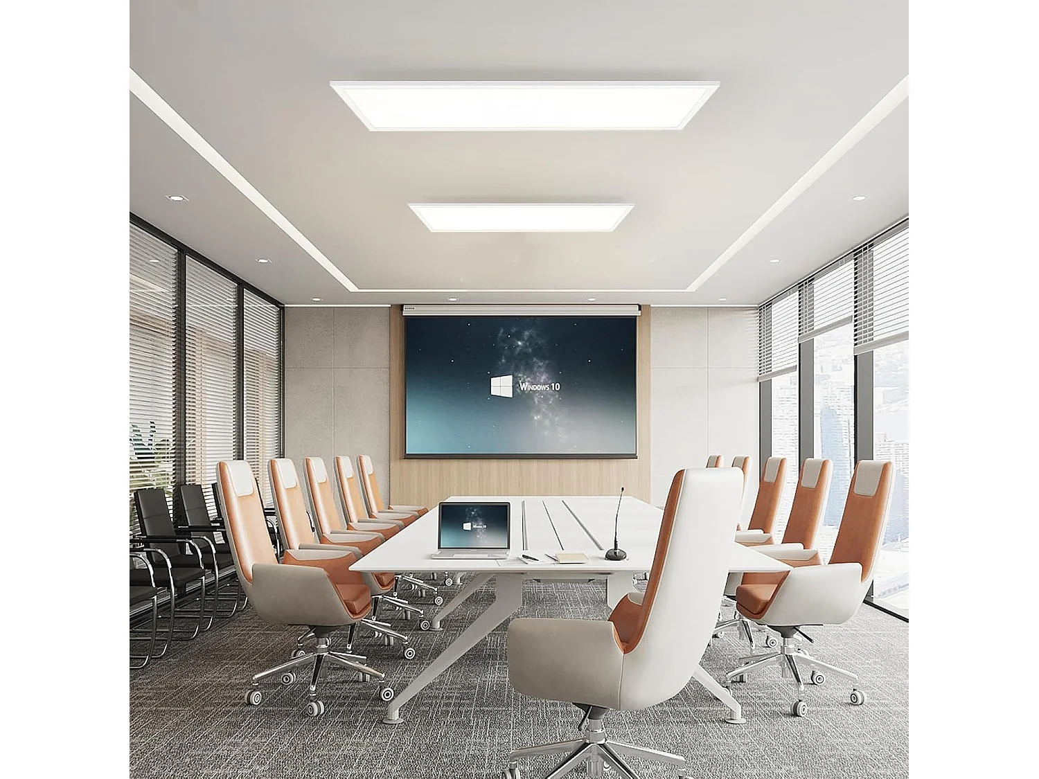 ZMH Panneau LED Design  120cm avec Variateur et Télécommande pour Éclairage Intérieur