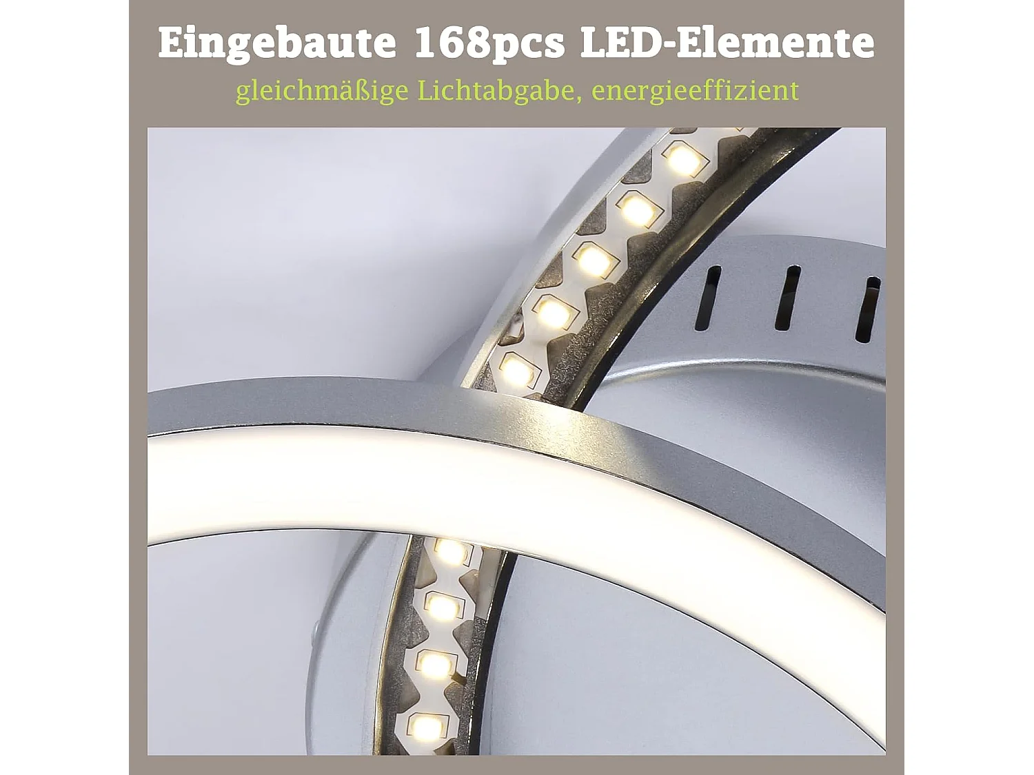 ZMH Plafonnier LED 23W Argenté Double Anneau 4000K Design Moderne 40cm Pour Cuisine Chambre Couloir Bureau