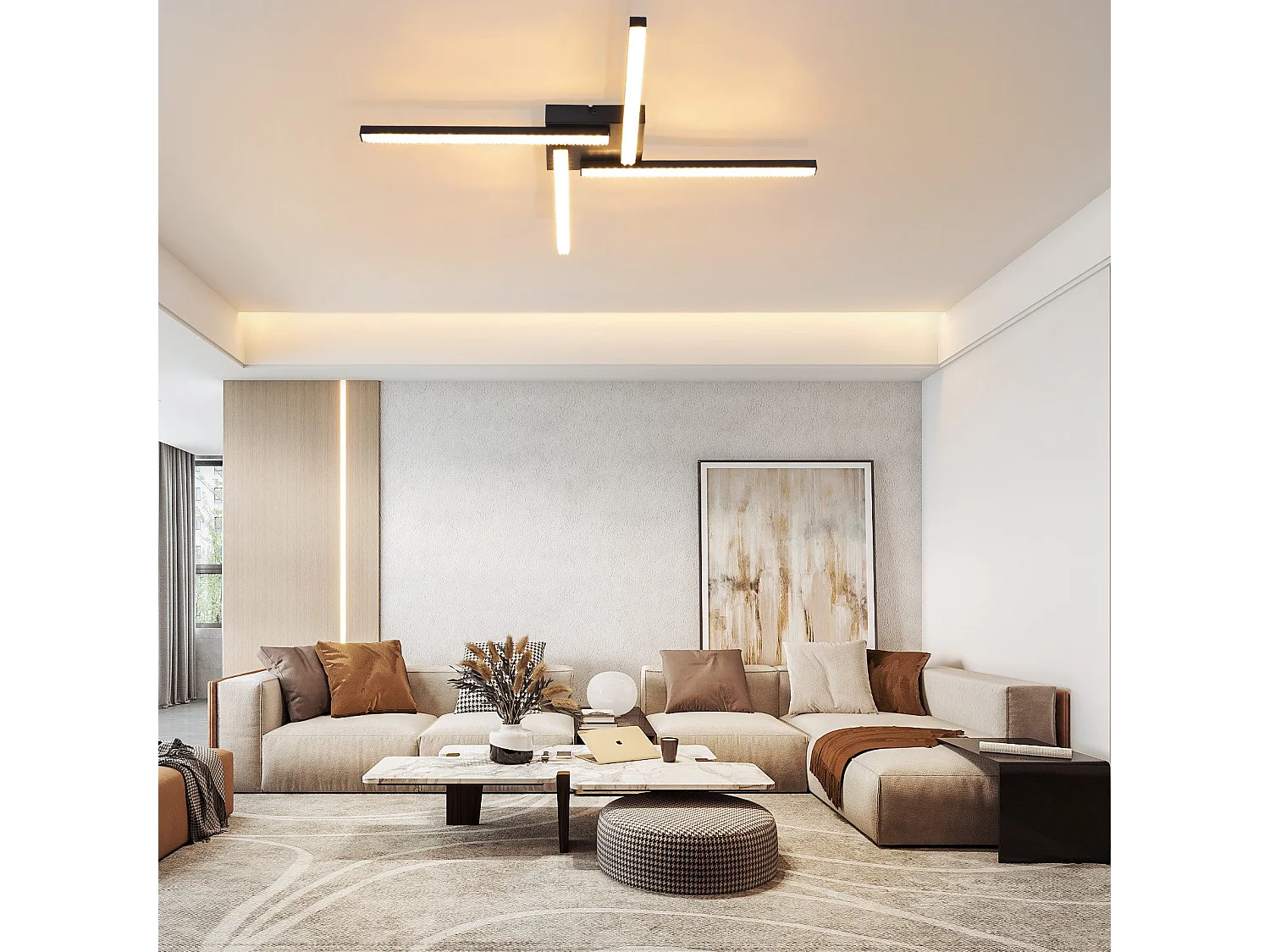 ZMH LED Chandelier 4 Flammes 20W Lumière Chambre Cristal Blanc Chaud Pour Salon Hall d'entrée