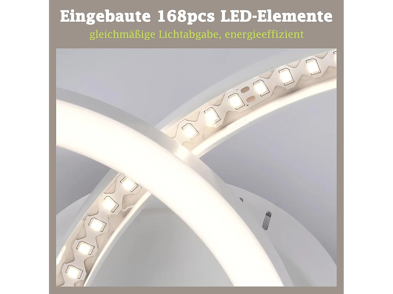 ZMH Plafonnier LED 23W Blanc Double Anneau 4000K Design Moderne 40cm Pour Cuisine Chambre Couloir Bureau