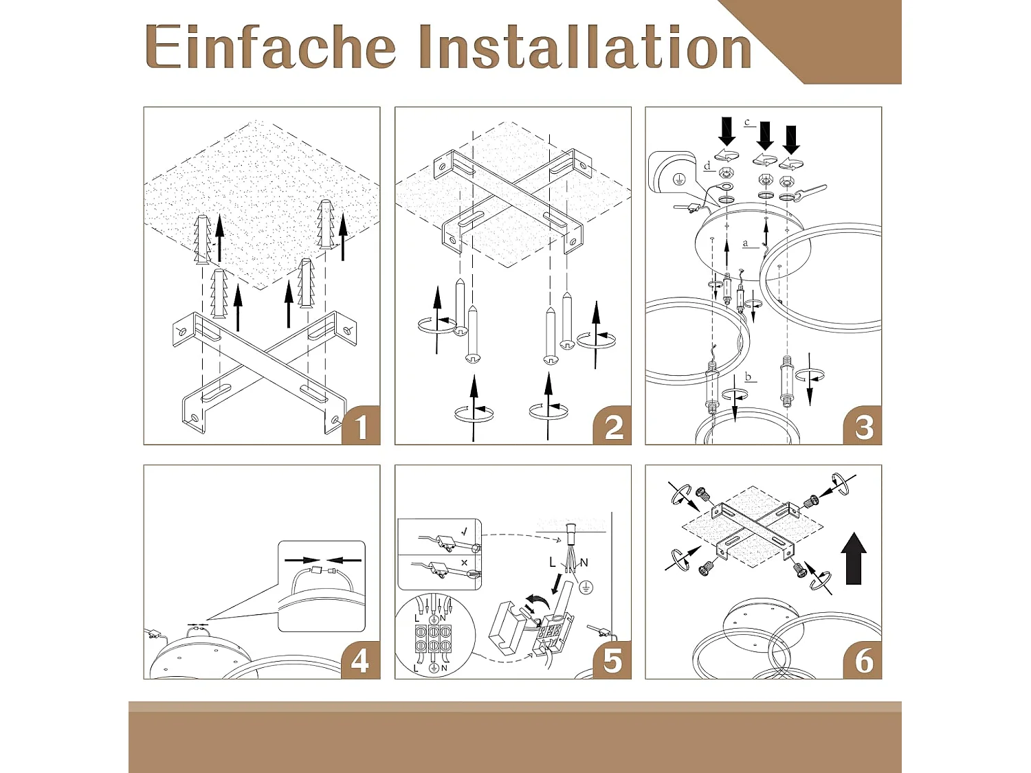ZMH Plafonnier LED dimmable 74W moderne doré avec télécommande pour chambre salon salle à manger