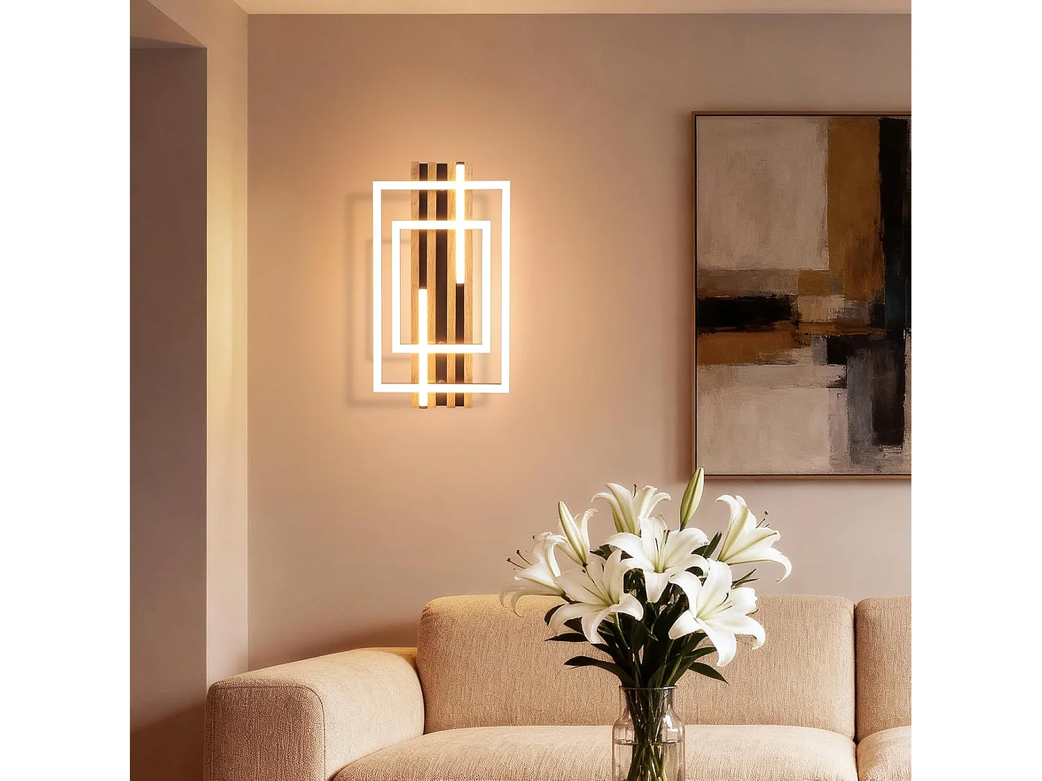 ZMH Plafonnier LED Dimmable 34W Rectangulaire Noir Métal Design Moderne avec Télécommande 38cm Pour Salon Chambre Cuisine Bureau