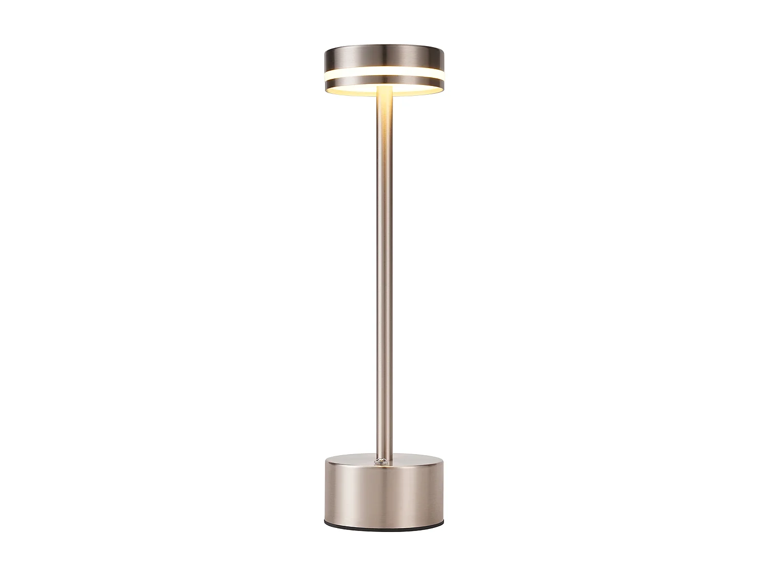 ZMH Lampe LED de Table et Chevet - Sans Fil à Piles Tactile Intensité Variable H.32cm- Argent- Lot de 2