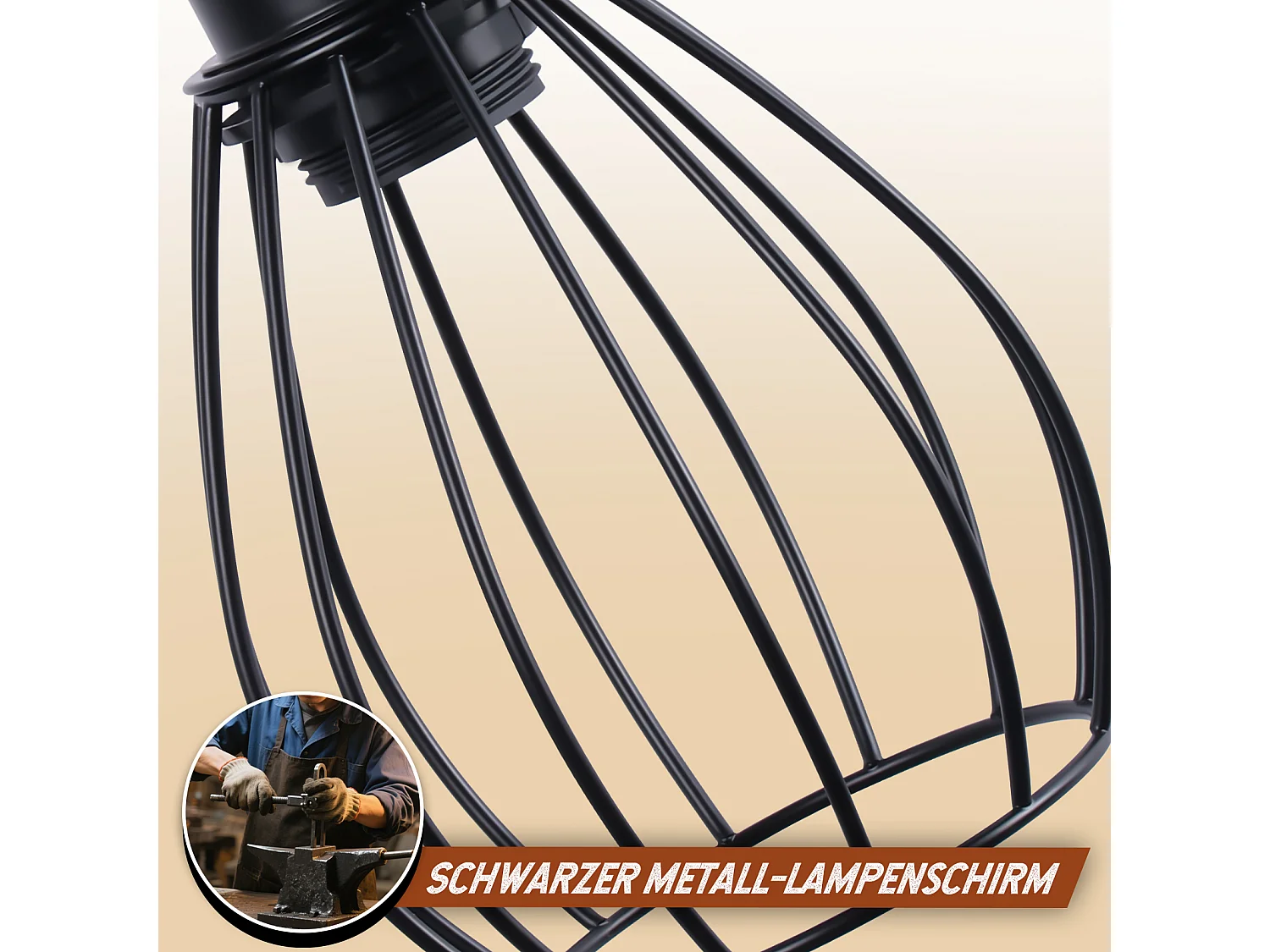 ZMH Lampe De Table Vintage En Bois Noir - Style Industriel, Douille E27 Métal  (ampoule Non Incluse)