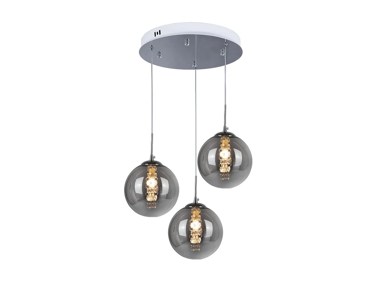 ZMH Lampe pendante LED pendante en verre réglable en hauteur Luminaires de salon