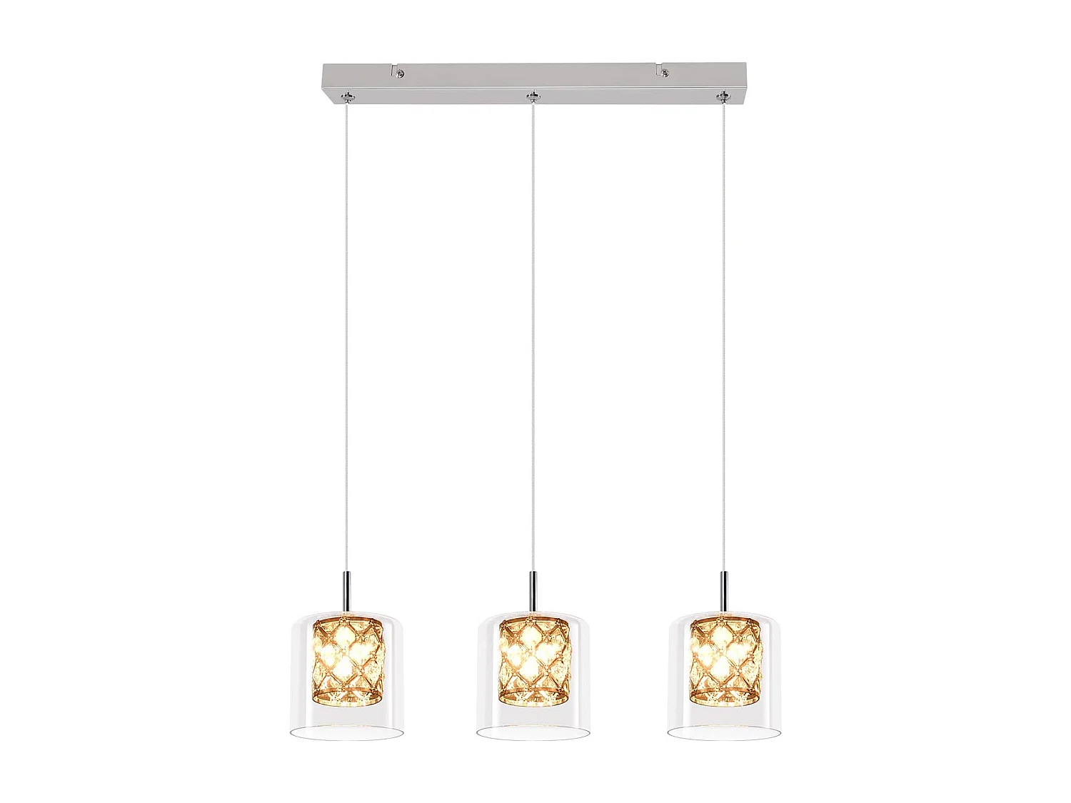 ZMH Suspension Lustre Salle à manger 3 flammes Vintage Suspension Lustre Moderne G9 Cuisine Hôtel