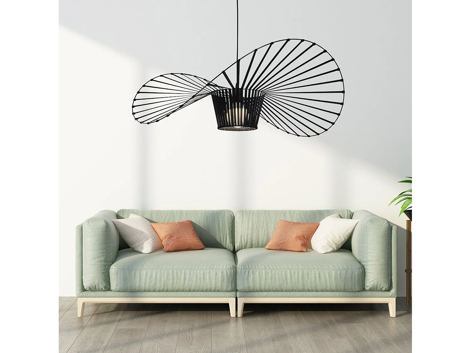 ZMH Suspension Lustre LED Moderne Noir E27 pour salle à manger 80cm