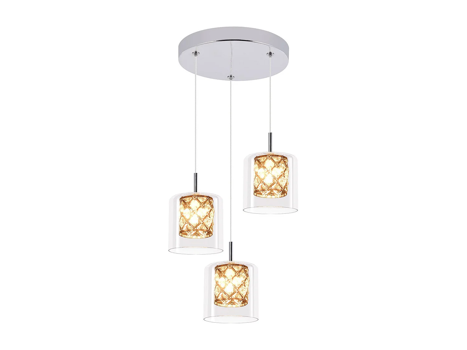 ZMH Suspension Lustre Salle à manger 3 flammes Vintage Suspension Lustre Moderne G9 Cuisine Hôtel