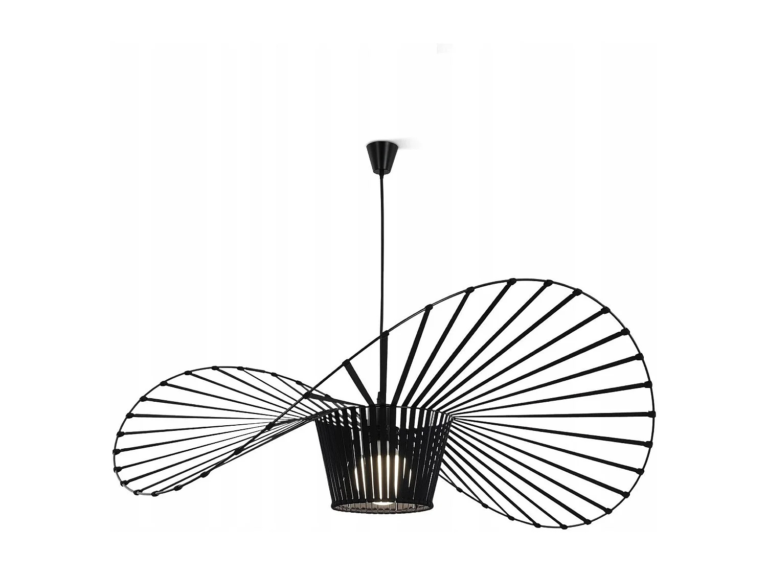 ZMH Suspension Lustre LED Moderne Noir E27 pour salle à manger 140cm