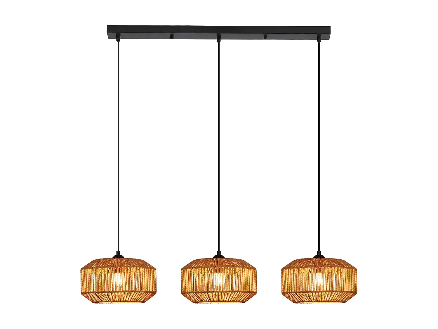 ZMH Suspension 3 Flamme Vintage E27 Décoration De Salle à Manger (ampoule Non Incluse)