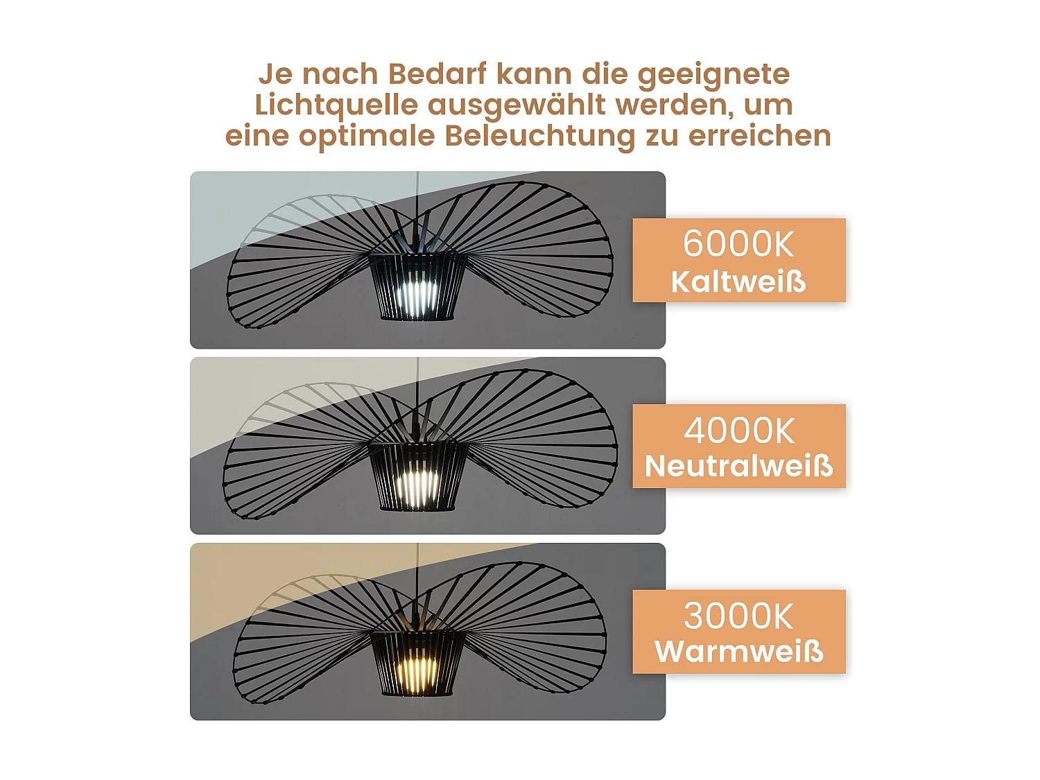ZMH Suspension Lustre LED Moderne Noir E27 pour salle à manger 60cm