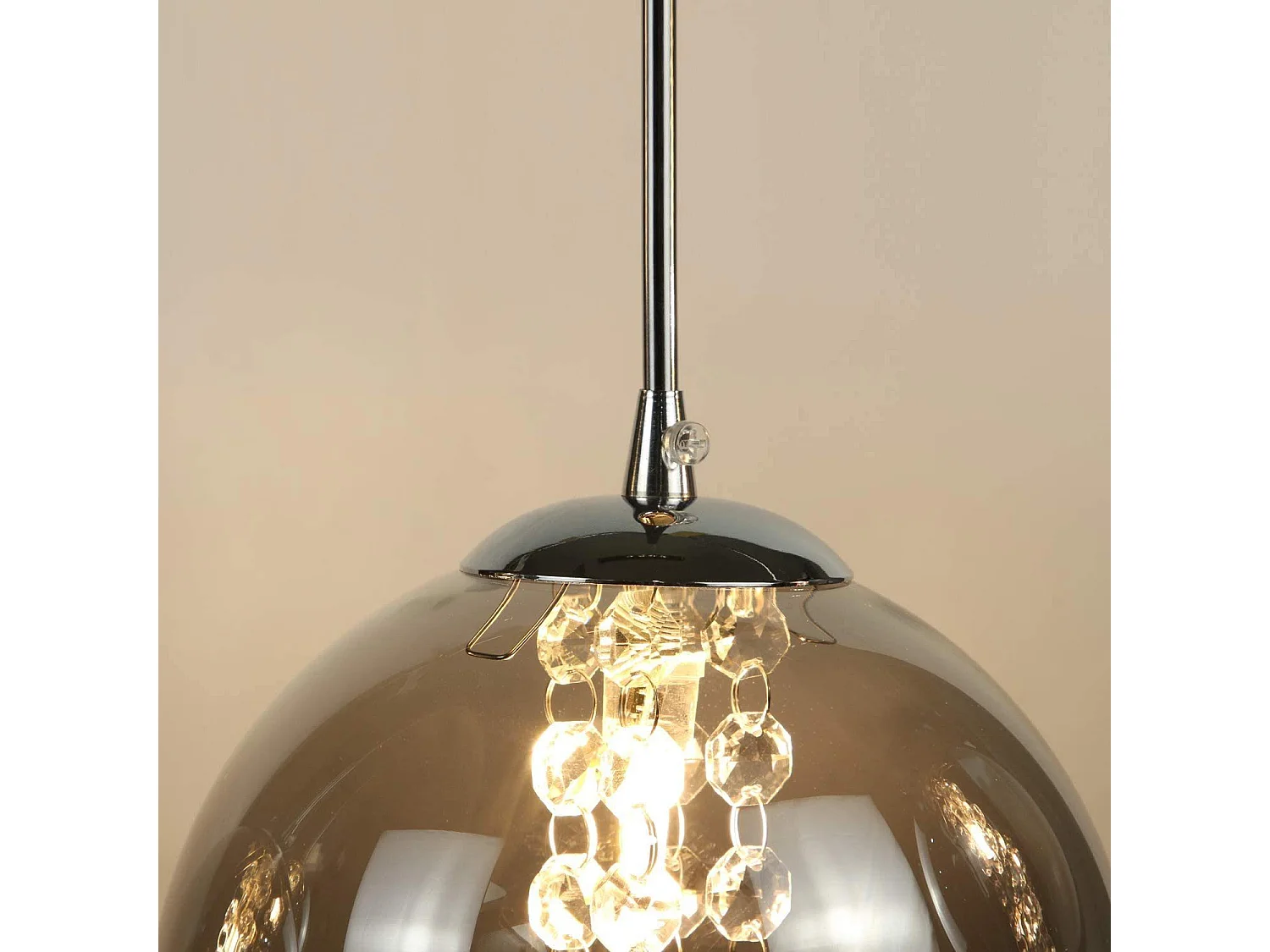 ZMH Lampe pendante LED pendante en verre réglable en hauteur Luminaires de salon